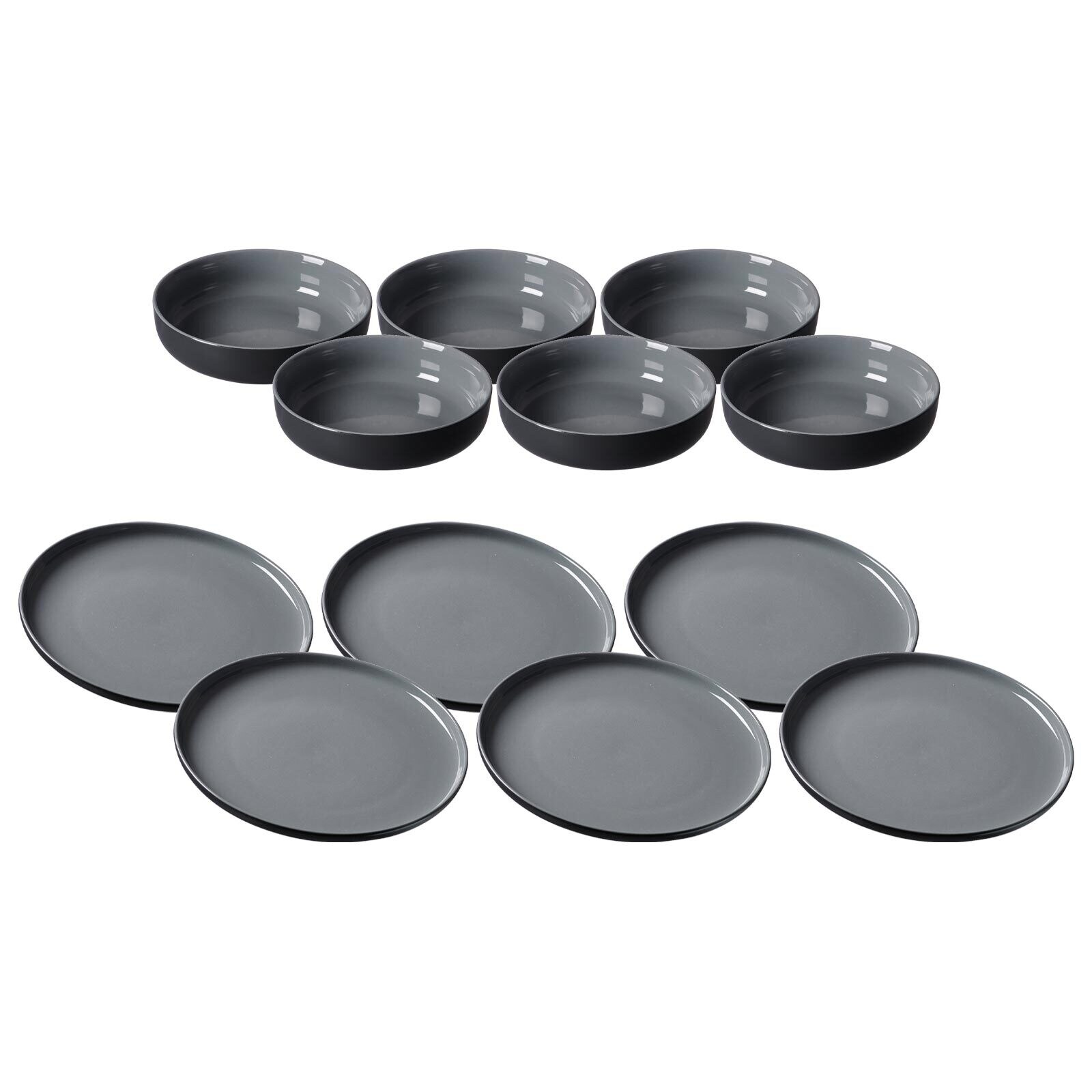 Teller und Schalenset Jasper 12er Set