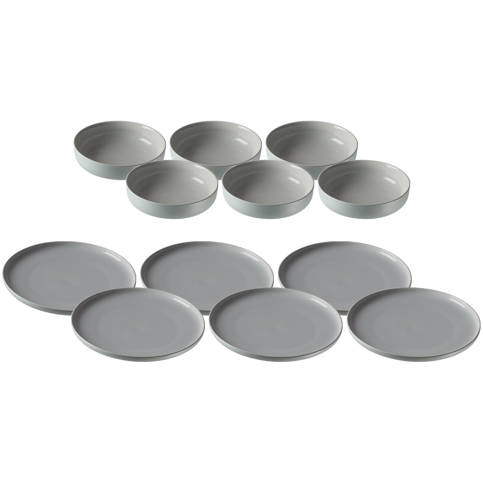 Teller und Schalenset Jasper 12er Set