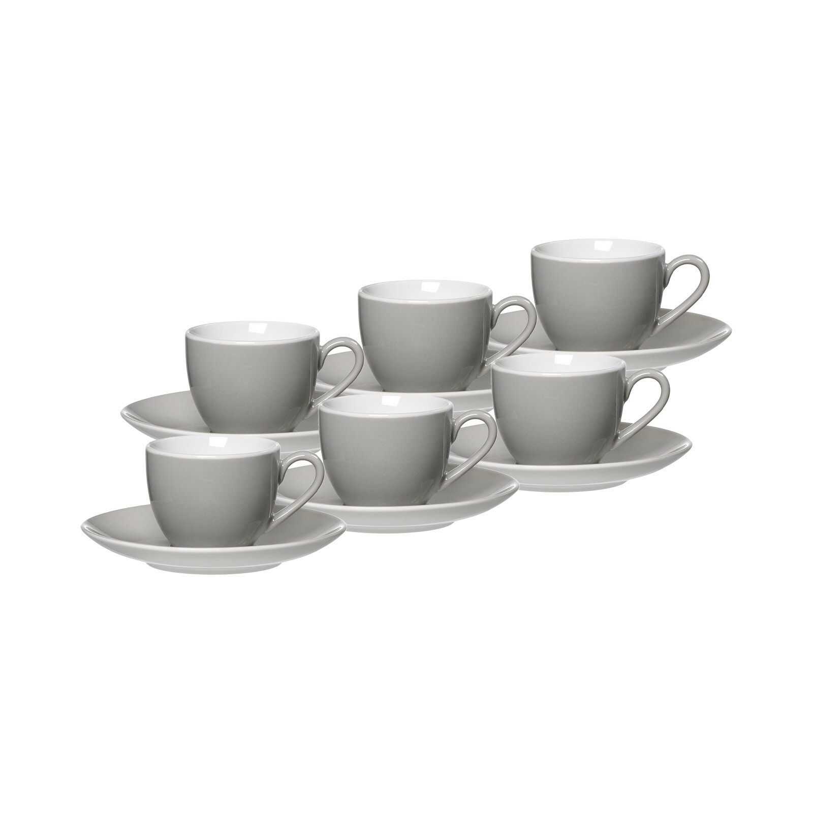Ritzenhoff & Breker Espressotassen und -untertassen Doppio 80 ml 6er Set 