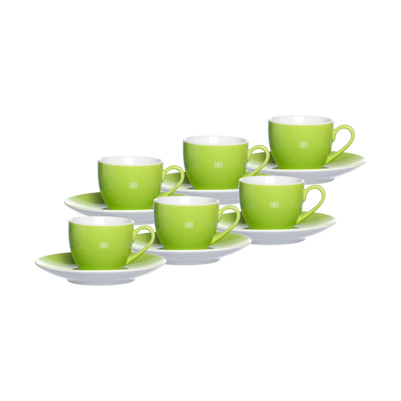 Espressotassen und -untertassen Doppio  6er Set