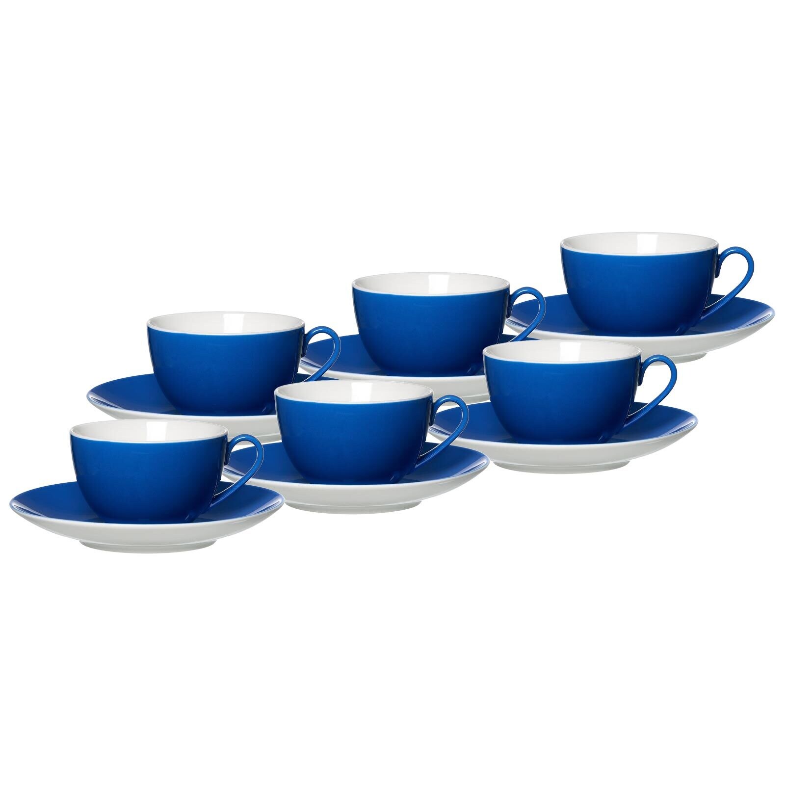 Kaffeetassen mit Untertassen Doppio  6er Set