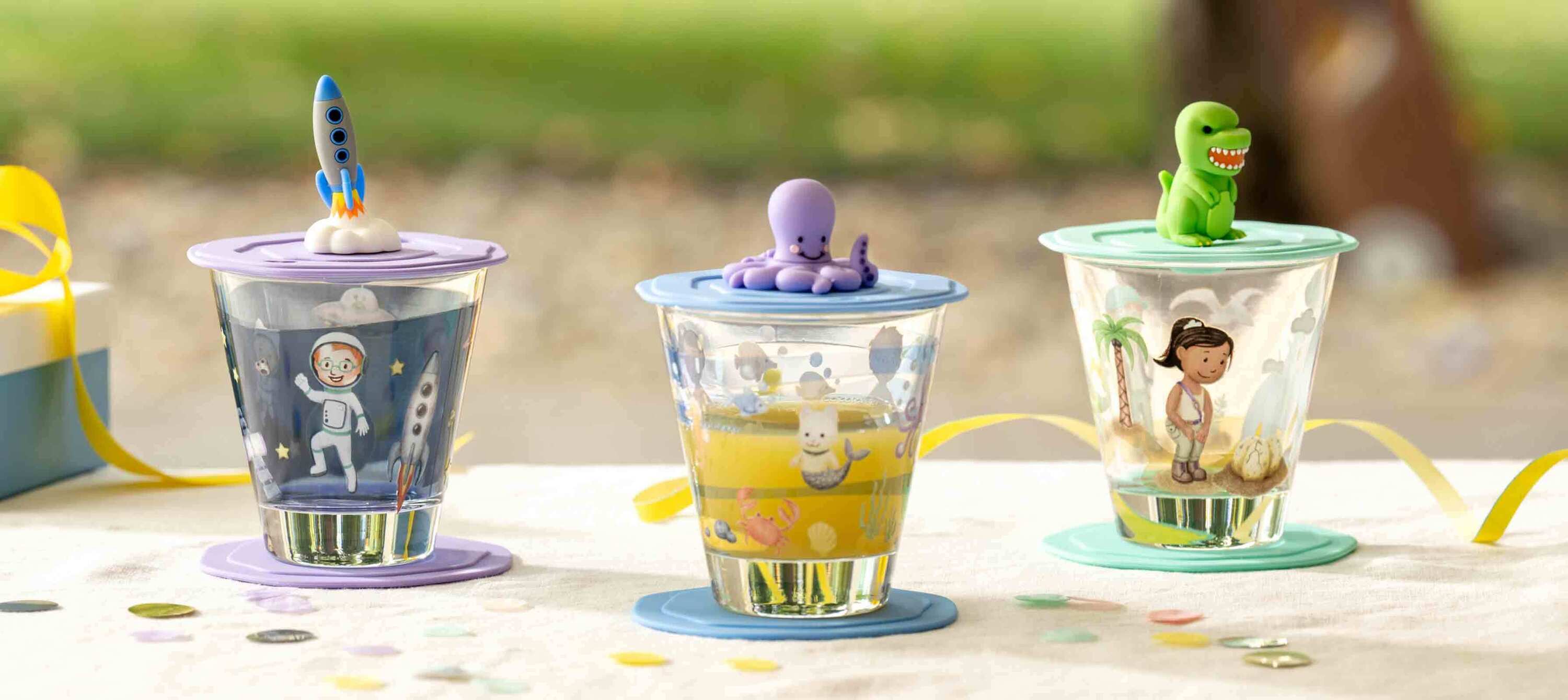 Leonardo Bambini Trink-Glas, 1 Stück, spülmaschinengeeignetes Saft-Glas, Kinder-Becher aus Glas