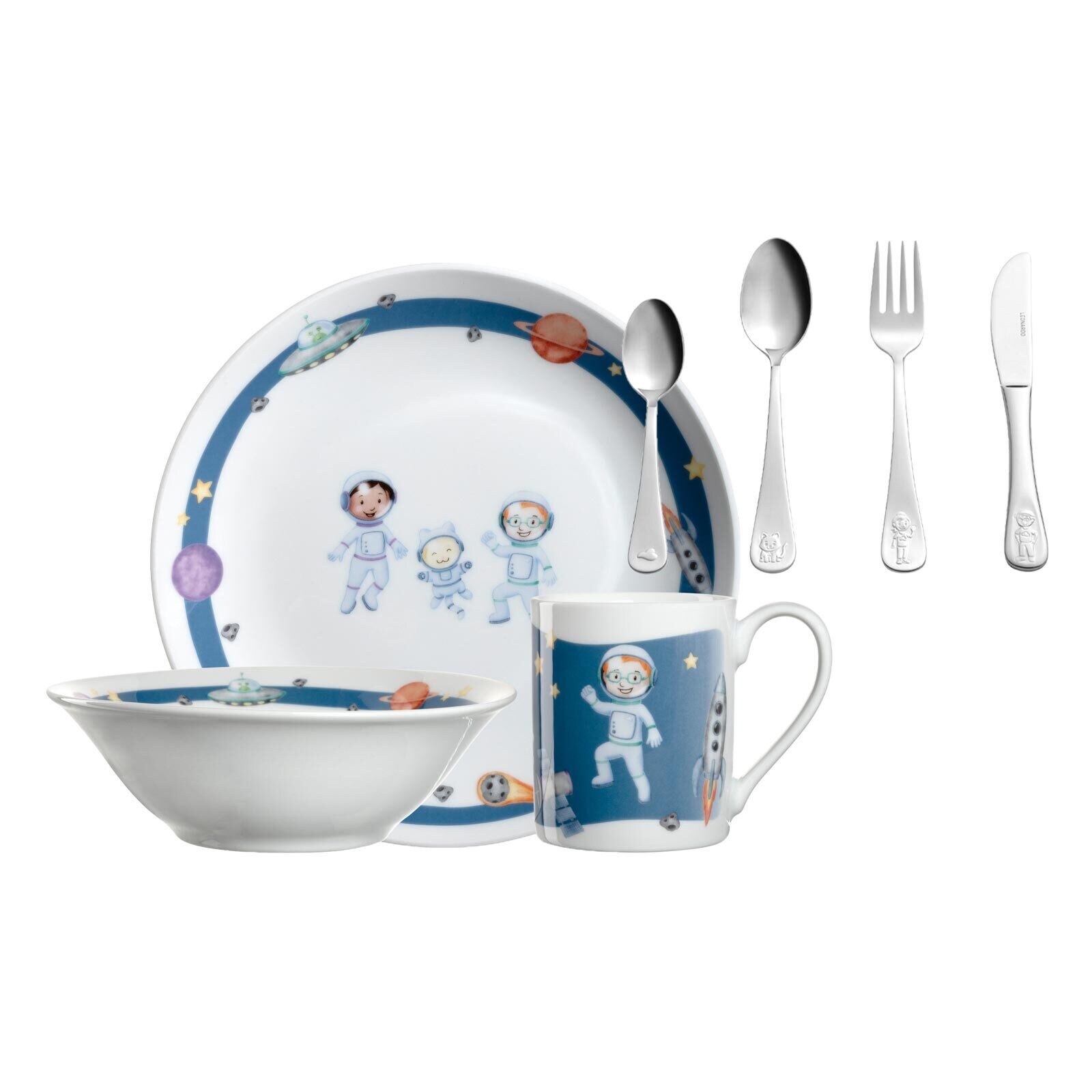Kindergeschirr Set mit Besteck BAMBINI AVVENTURA