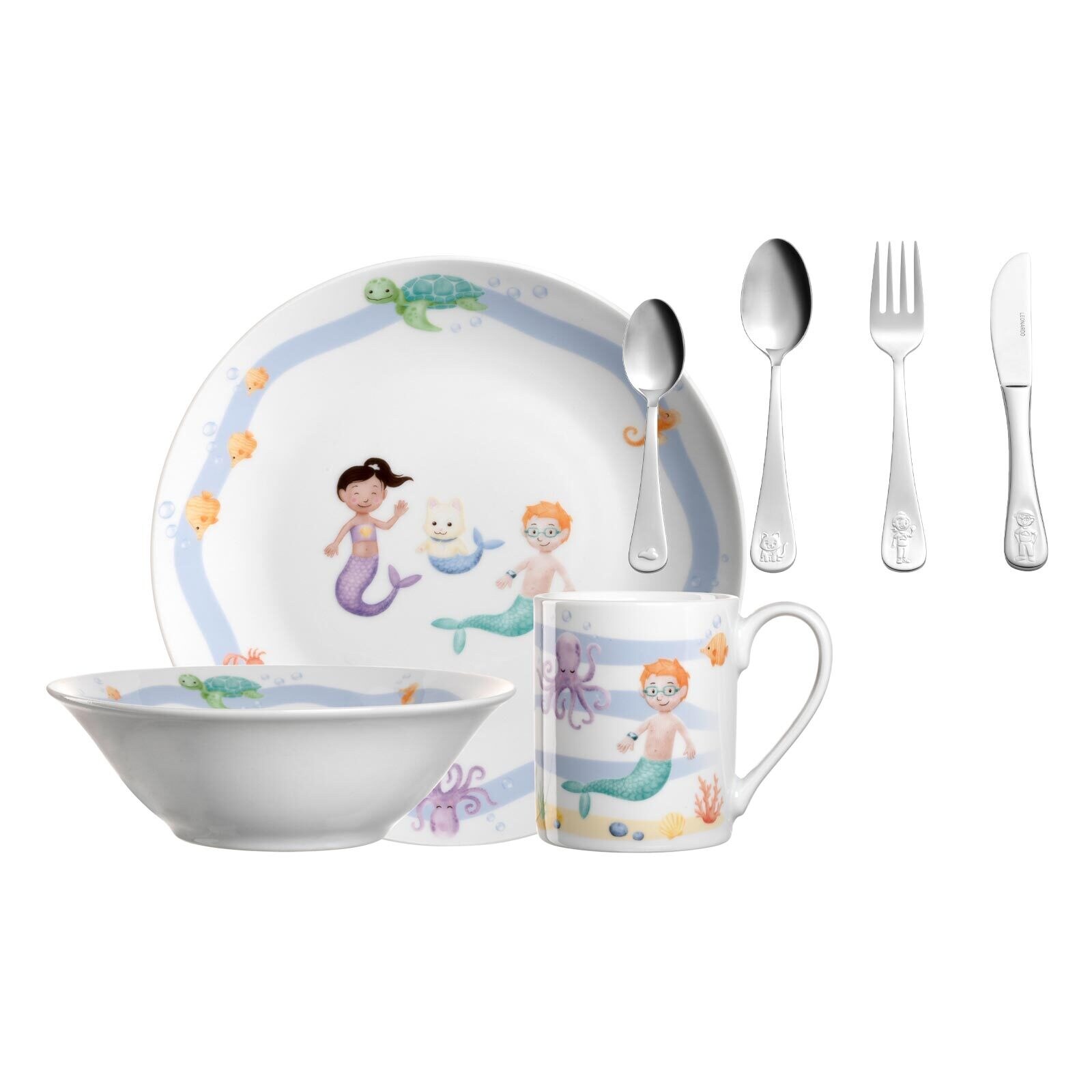 Kindergeschirr Set mit Besteck BAMBINI AVVENTURA