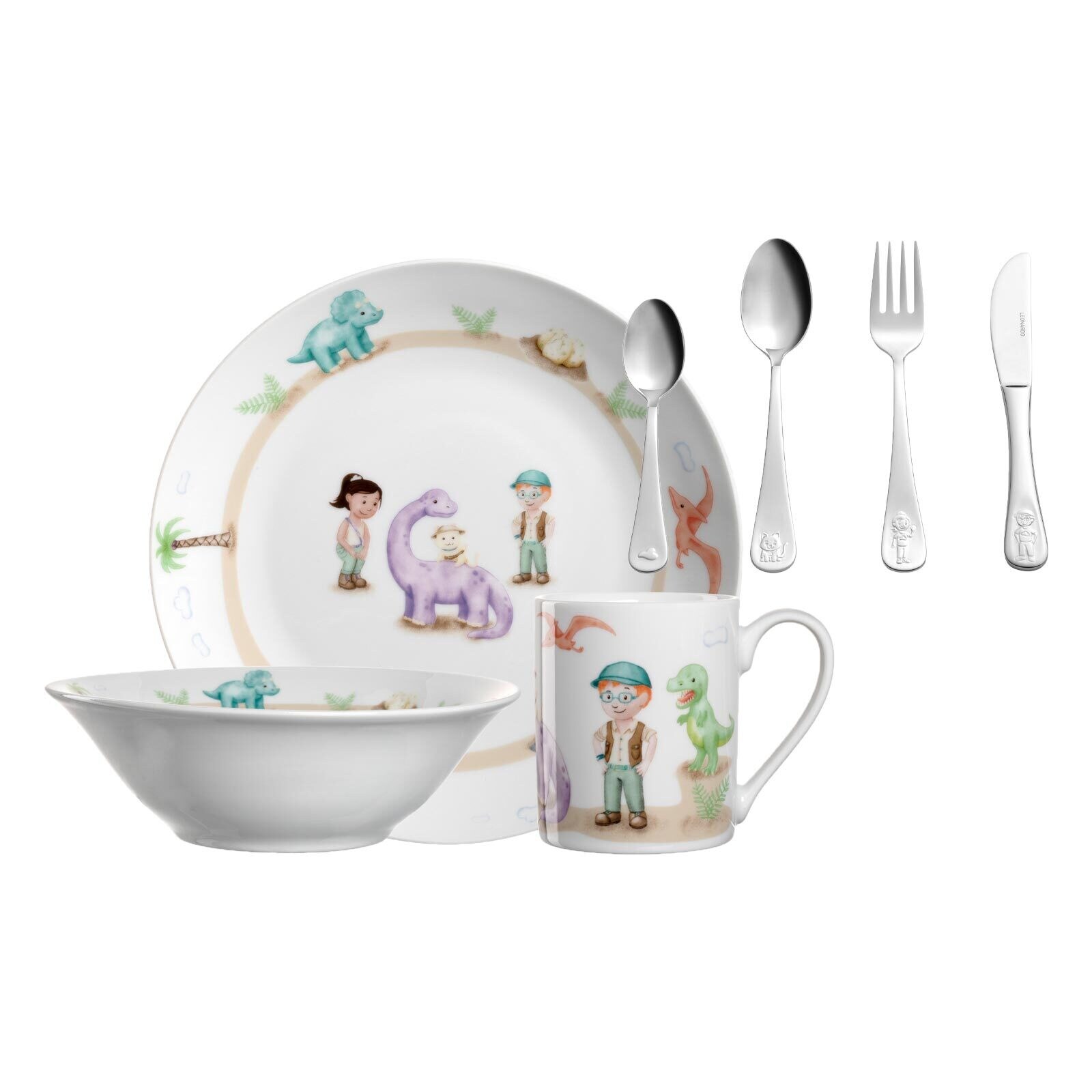 Kindergeschirr Set mit Besteck BAMBINI AVVENTURA