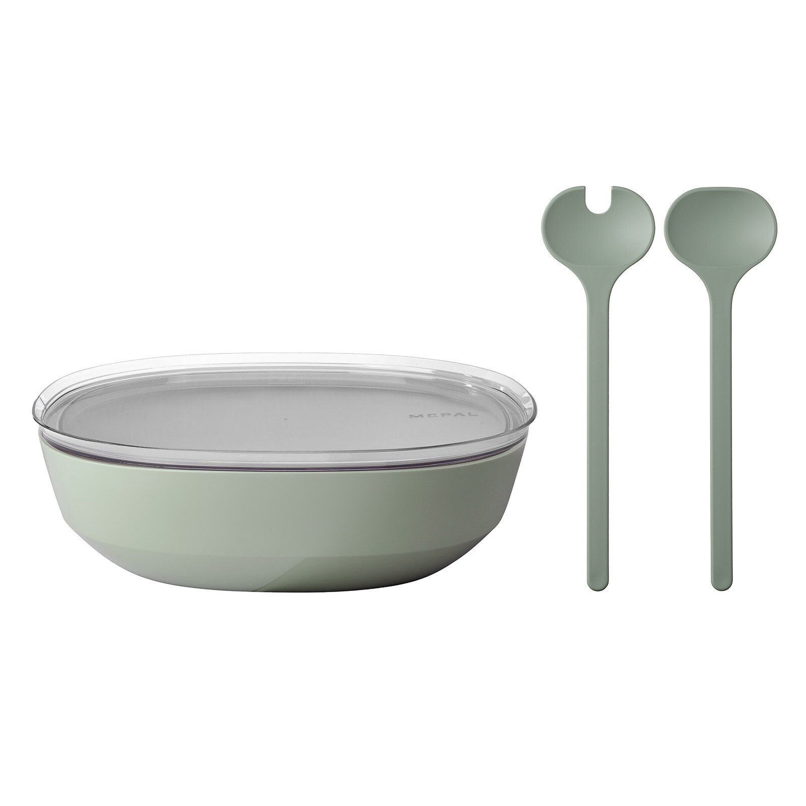 Mepal Servierschale mit Deckel & Salatbesteck Silueta 4000 ml 
