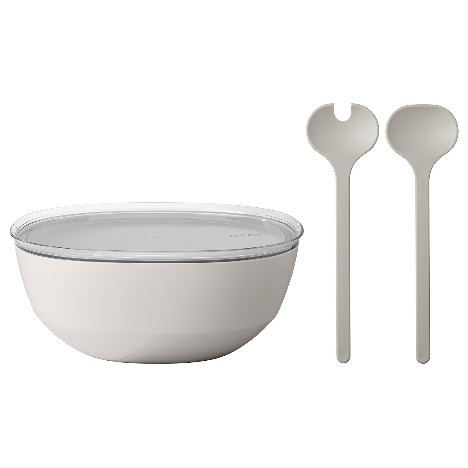 Mepal Servierschale mit Deckel & Salatbesteck Silueta 5000 ml 