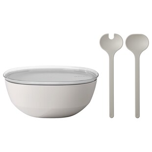 Mepal Servierschale mit Deckel & Salatbesteck Silueta 5000 ml 