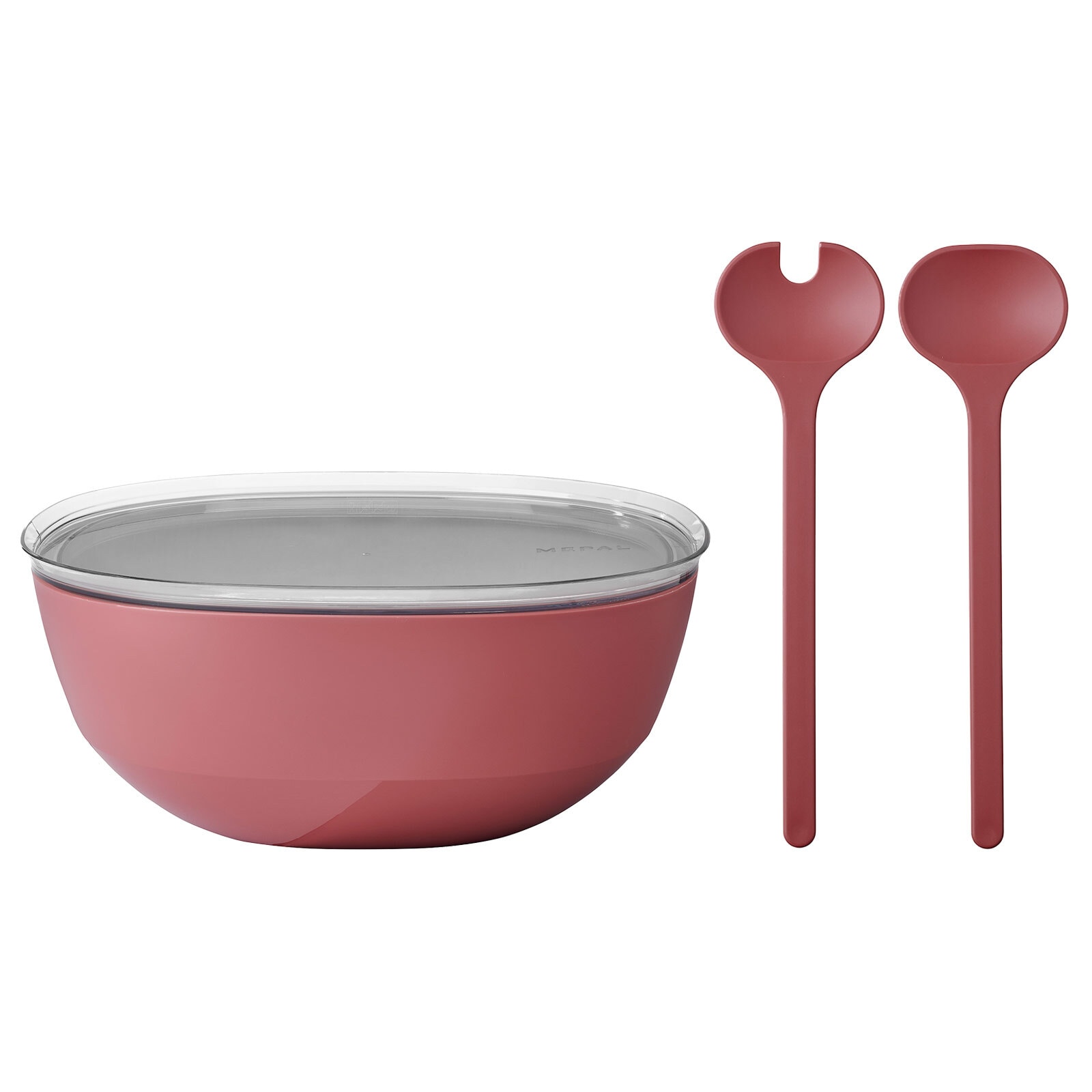 Mepal Servierschale mit Deckel & Salatbesteck Silueta 5000 ml 