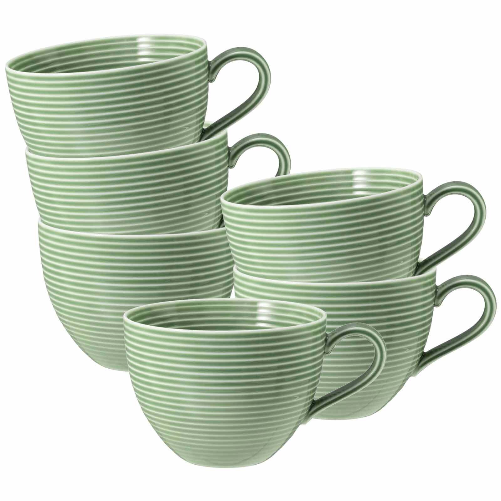 Milchkaffeetassen Beat Color Glaze  6er Set