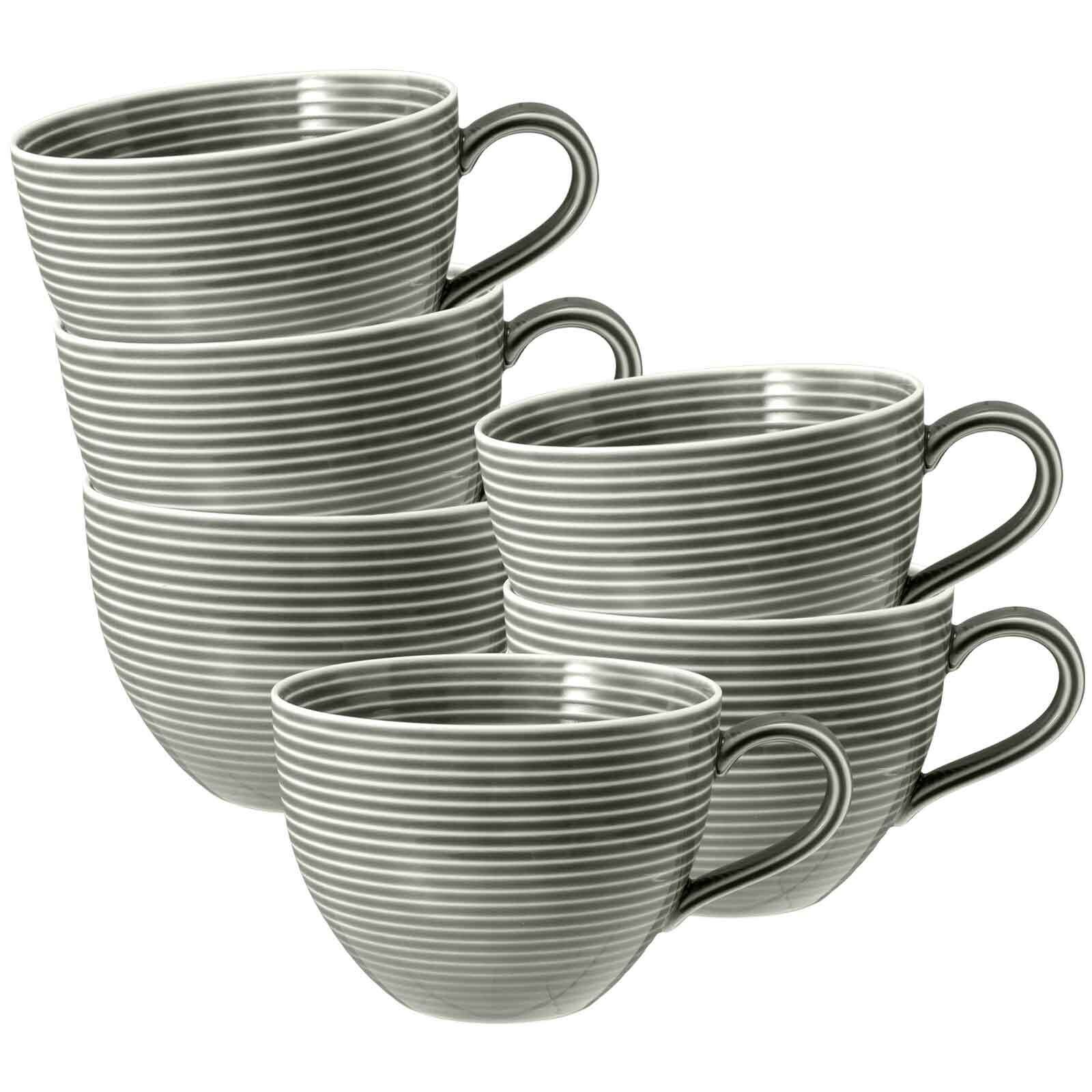Milchkaffeetassen Beat Color Glaze  6er Set
