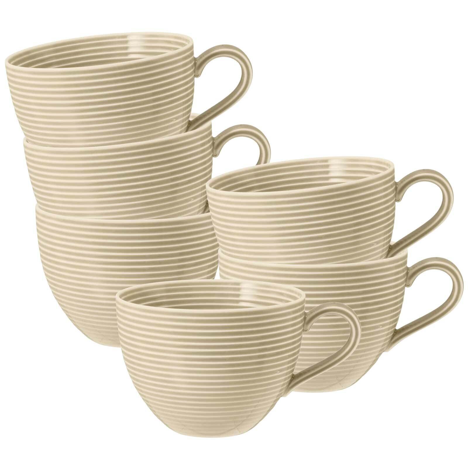 Milchkaffeetassen Beat Color Glaze  6er Set