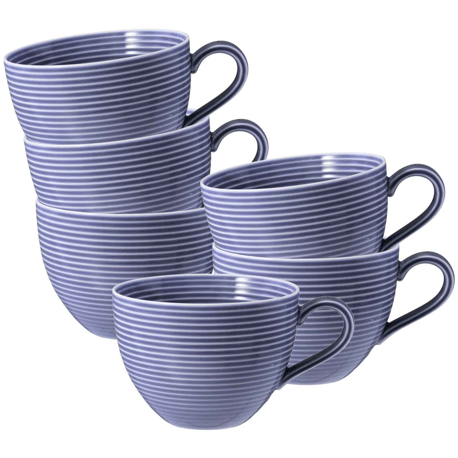 Milchkaffeetassen Beat Color Glaze  6er Set