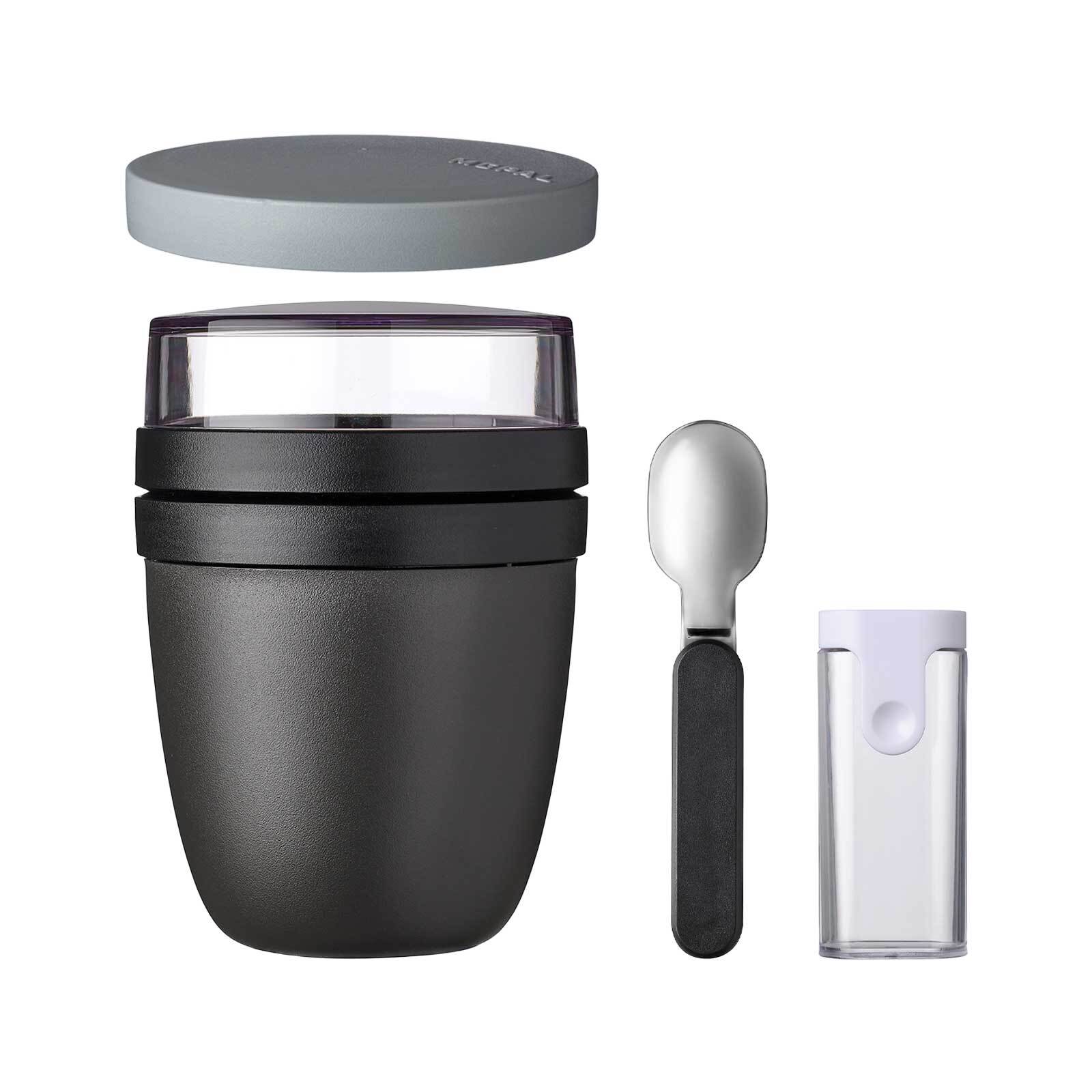 Mepal Lunchpot mit Snack-Deckel und Klappl&ouml;ffel Ellipse 500 (+ 200 ml) 
