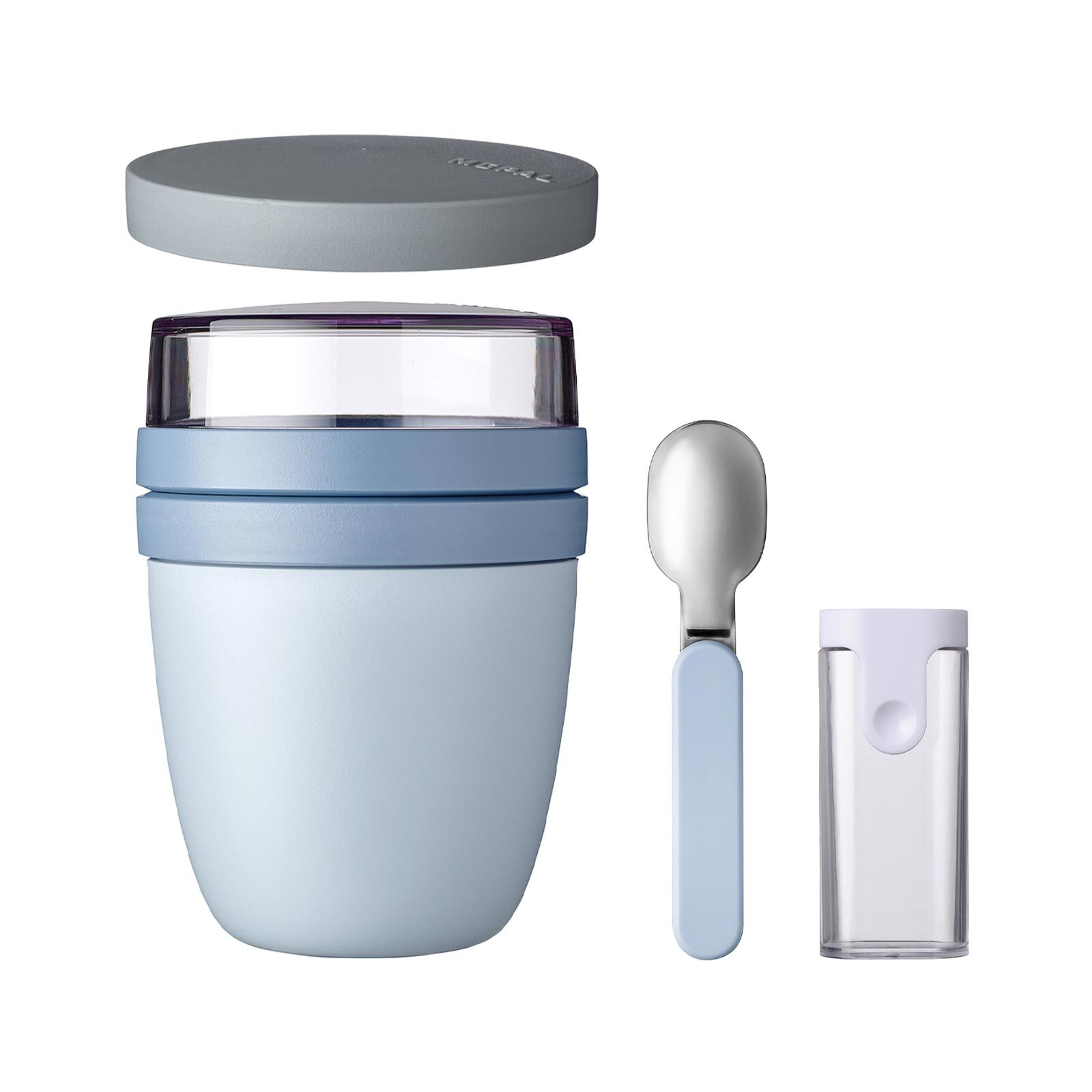 Mepal Lunchpot mit Snack-Deckel und Klappl&ouml;ffel Ellipse 500 (+ 200 ml) 