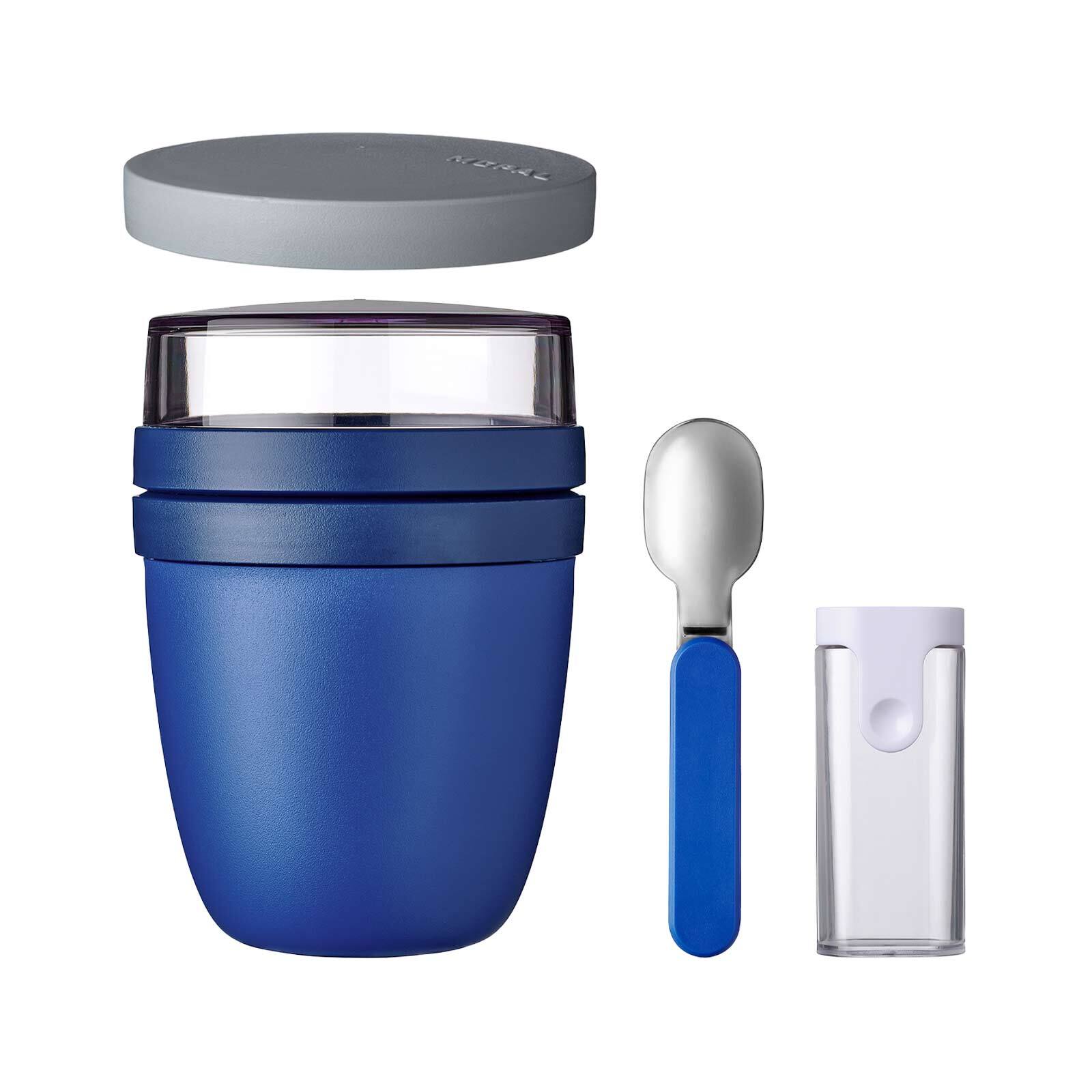 Mepal Lunchpot mit Snack-Deckel und Klappl&ouml;ffel Ellipse 500 (+ 200 ml) 