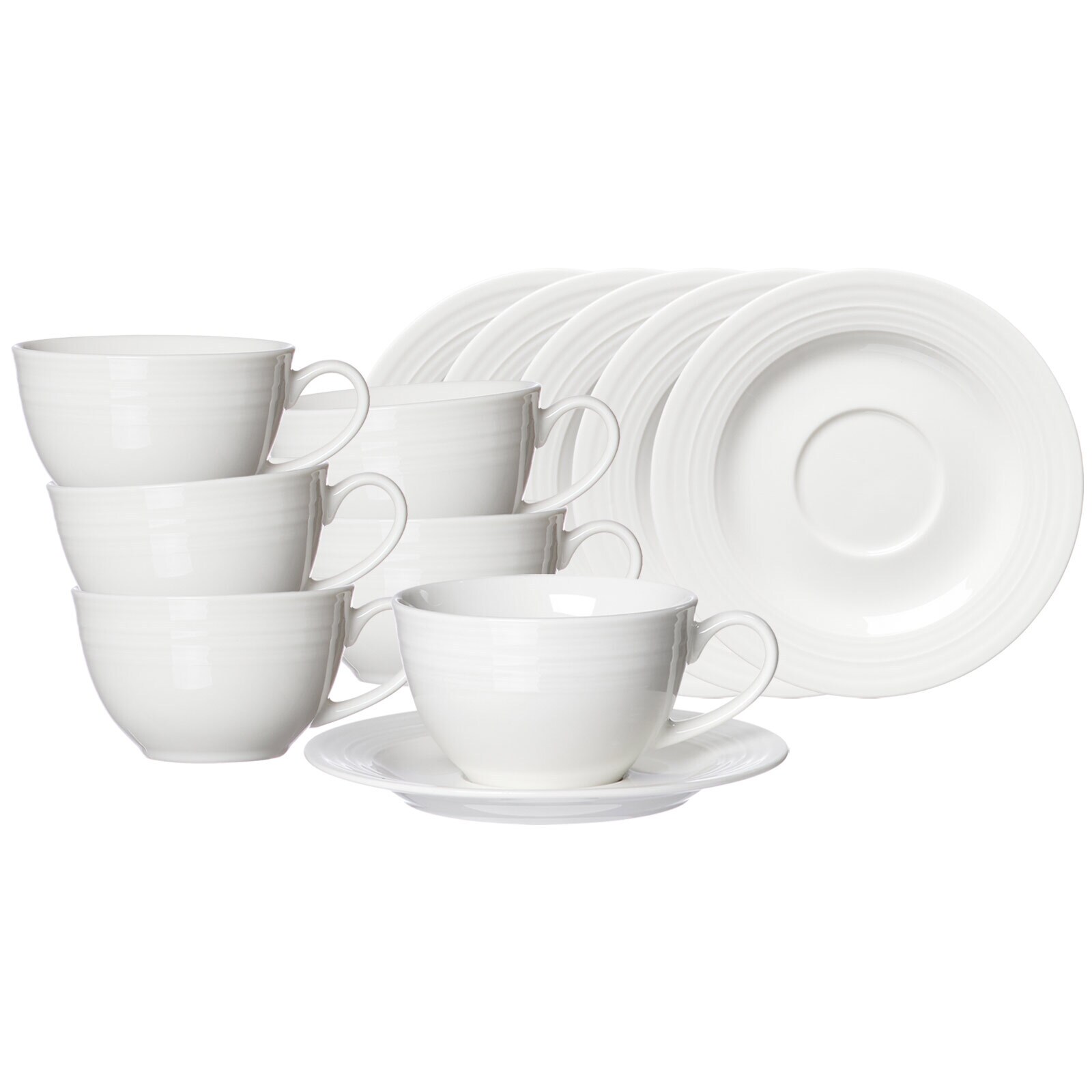Kaffeetassen mit Untertassen Levi  6er Set