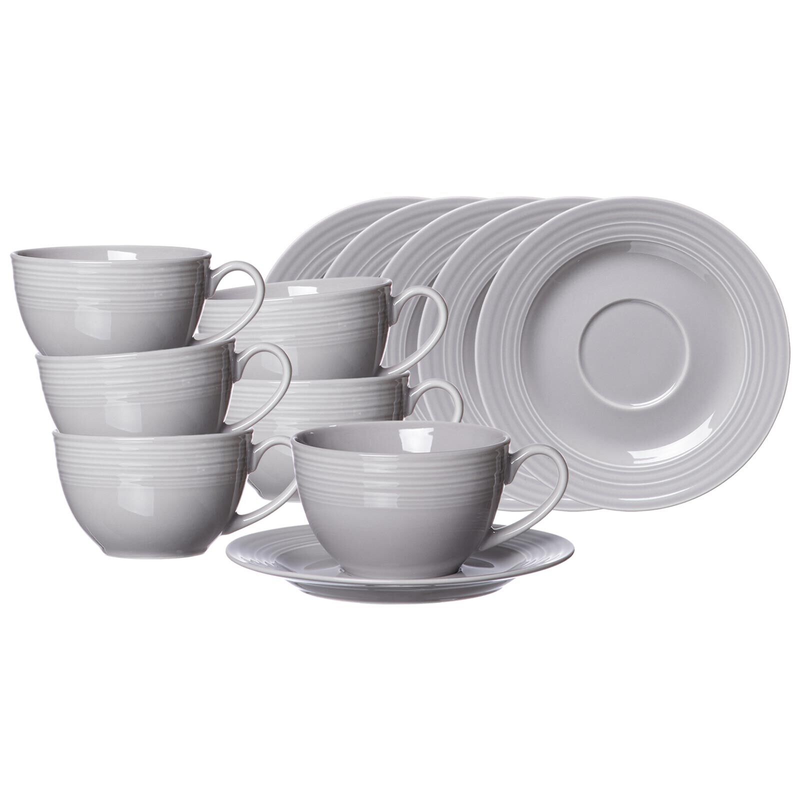 Kaffeetassen mit Untertassen Levi  6er Set