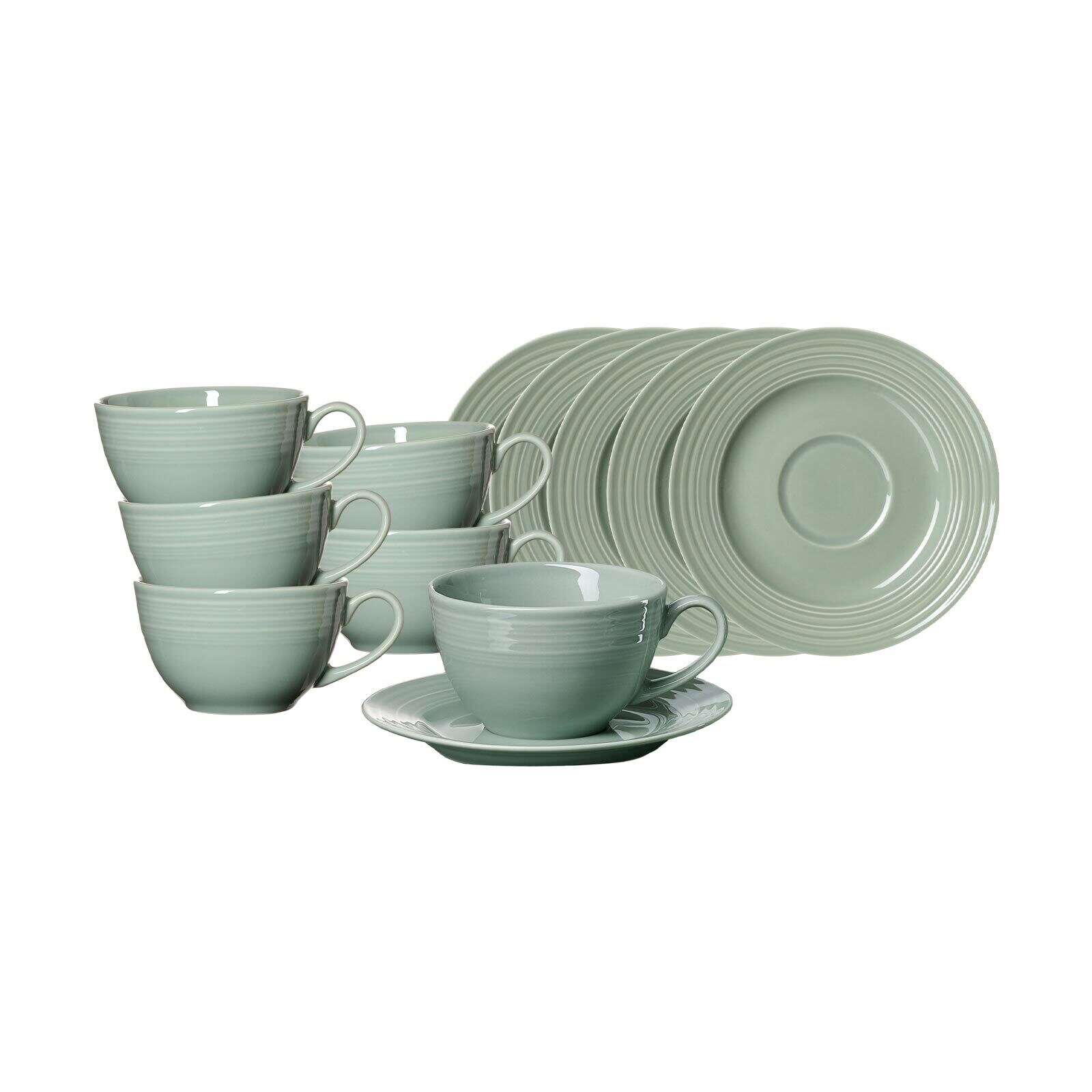 Kaffeetassen mit Untertassen Levi  6er Set