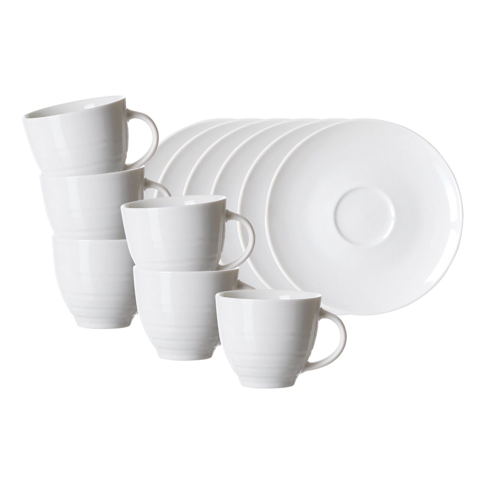 Ritzenhoff & Breker Espressotassen mit Untertassen Suomi 90 ml 6er Set 