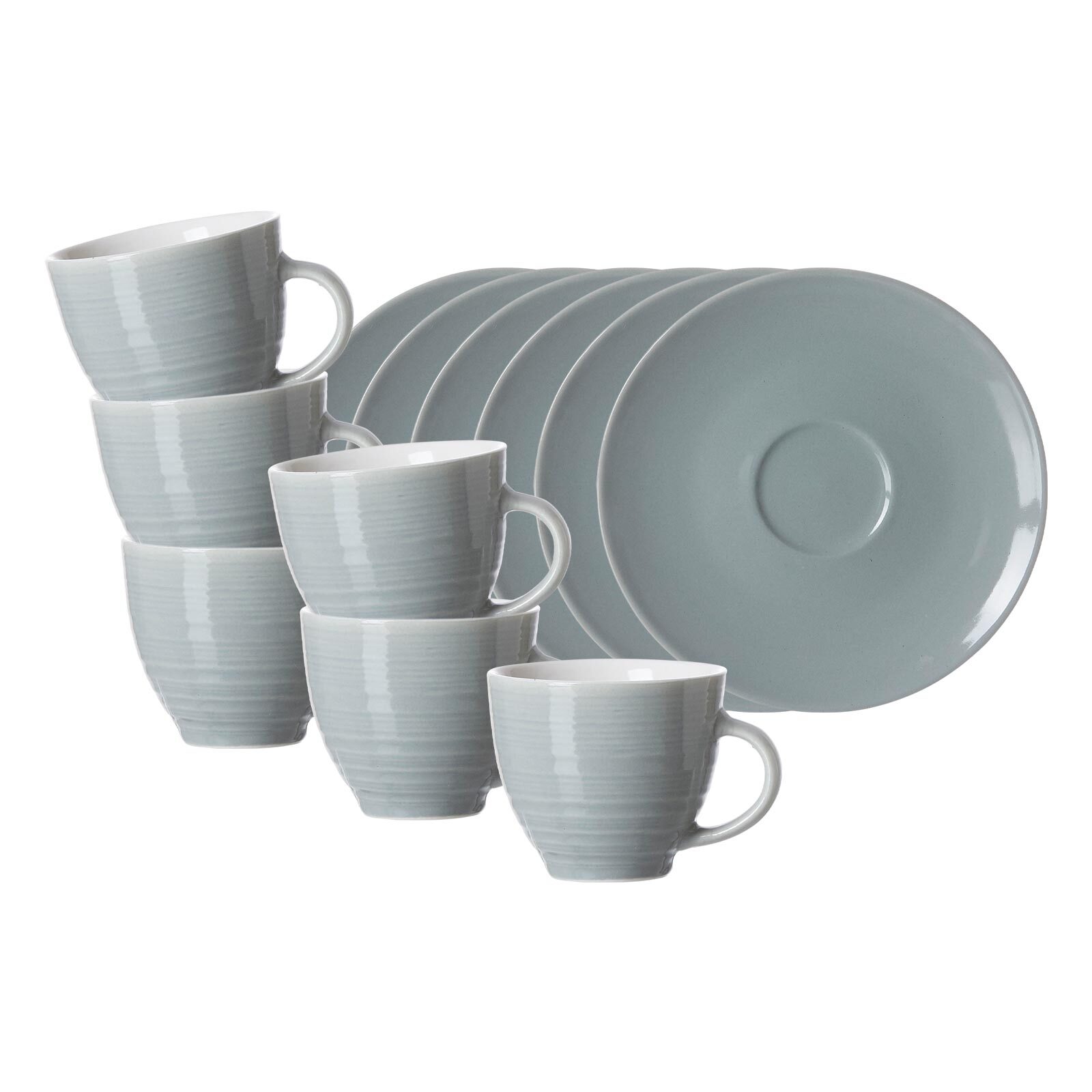 Ritzenhoff & Breker Espressotassen mit Untertassen Suomi 90 ml 6er Set 