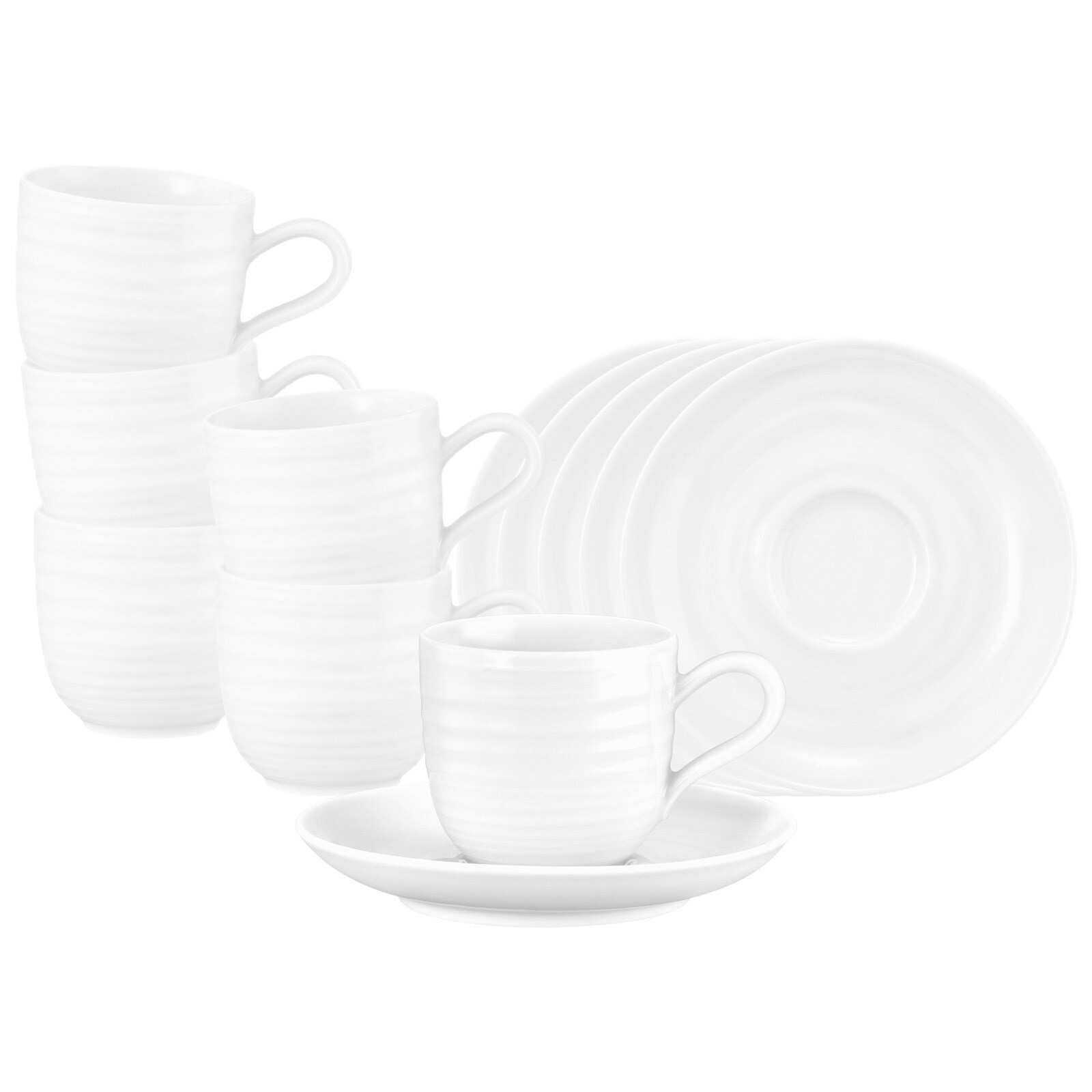 Espressotassen mit Untertassen Terra  6er Set