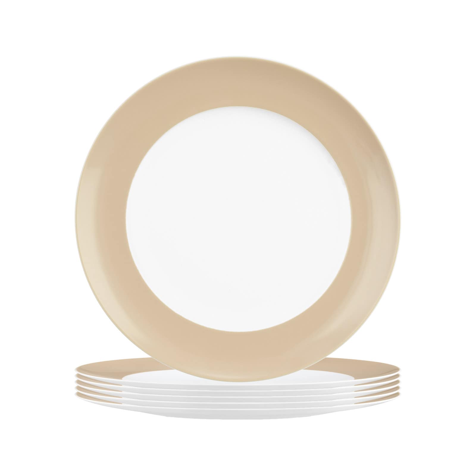 Seltmann Weiden Fr&uuml;hst&uuml;cksteller Liberty Pure Colors &oslash; 22,5 cm 6er Set 