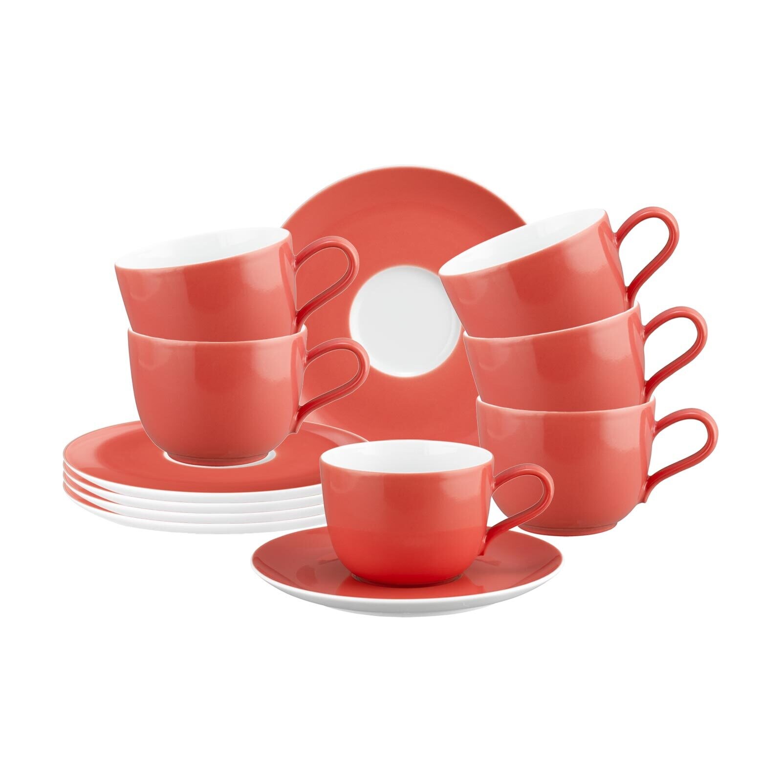 Kaffeetassen mit Untertassen Liberty Pure Colors  6er Set