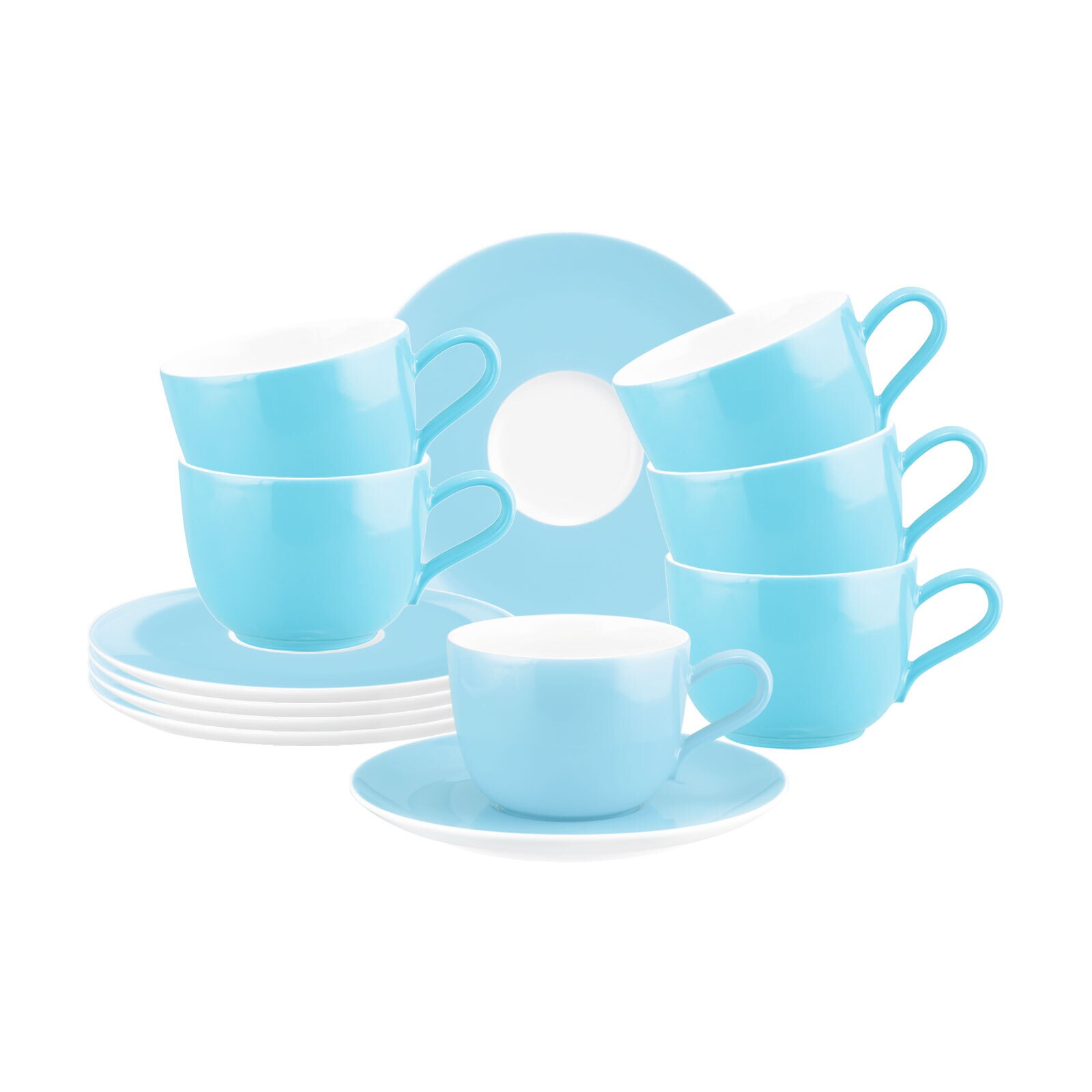 Kaffeetassen mit Untertassen Liberty Pure Colors  6er Set