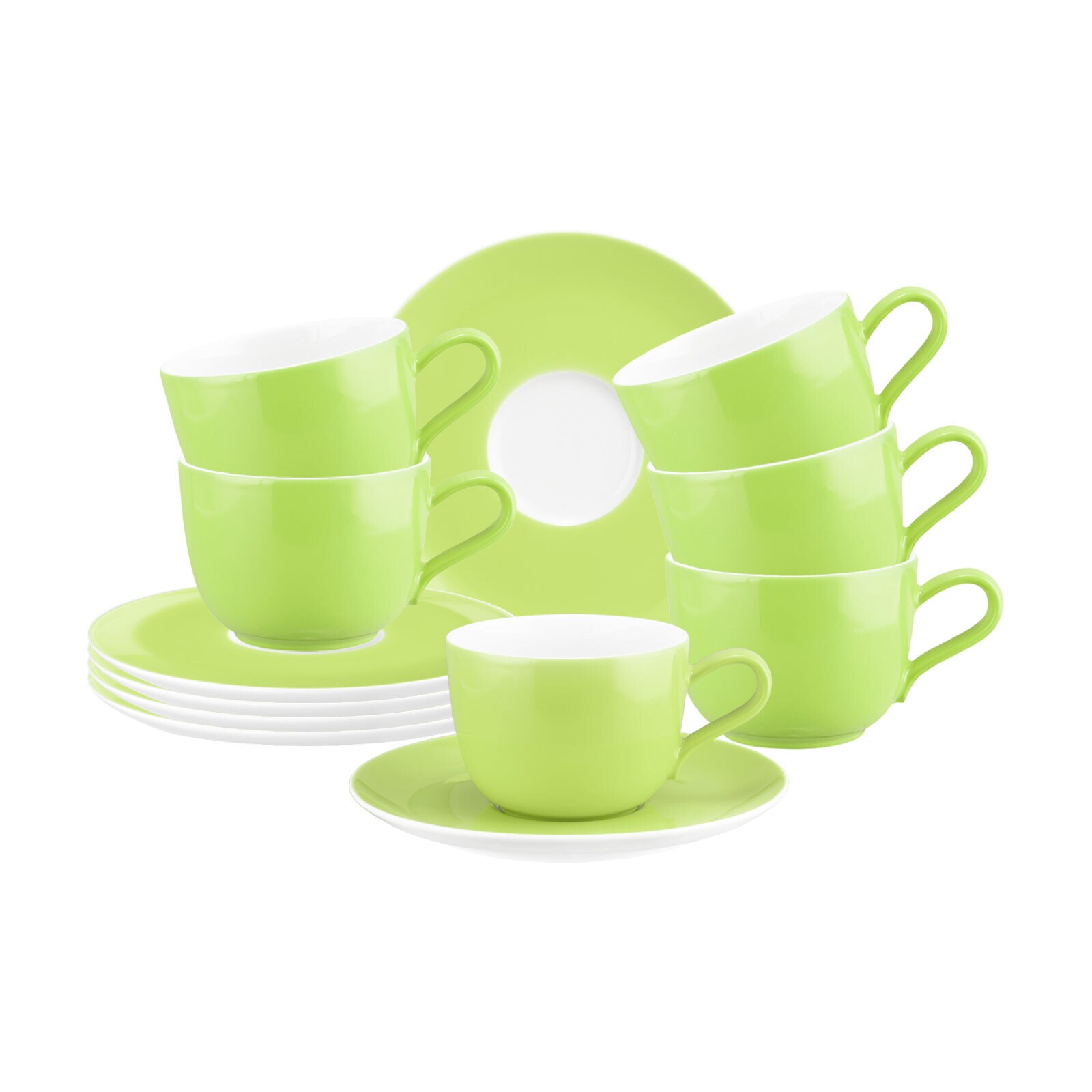 Kaffeetassen mit Untertassen Liberty Pure Colors  6er Set
