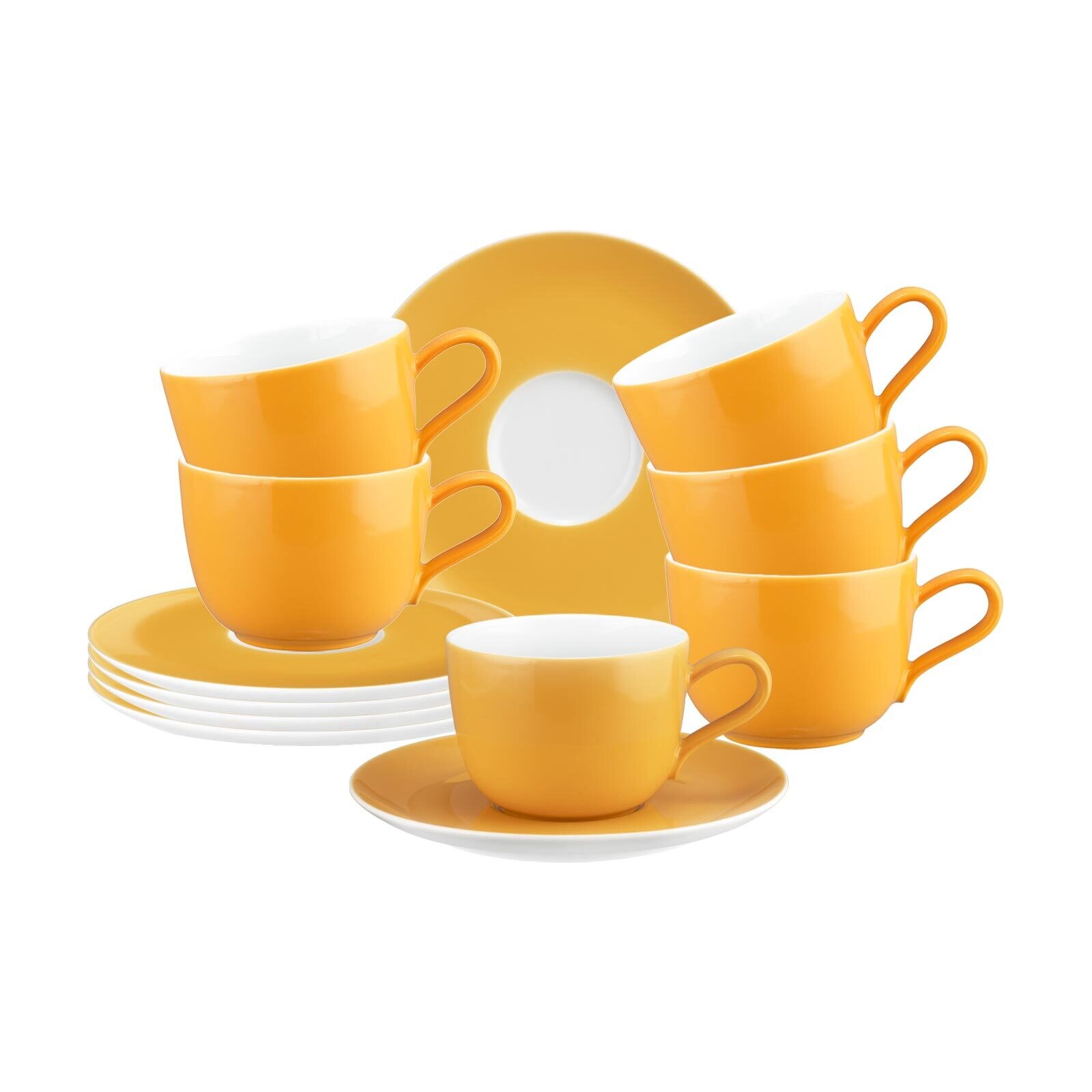 Kaffeetassen mit Untertassen Liberty Pure Colors  6er Set