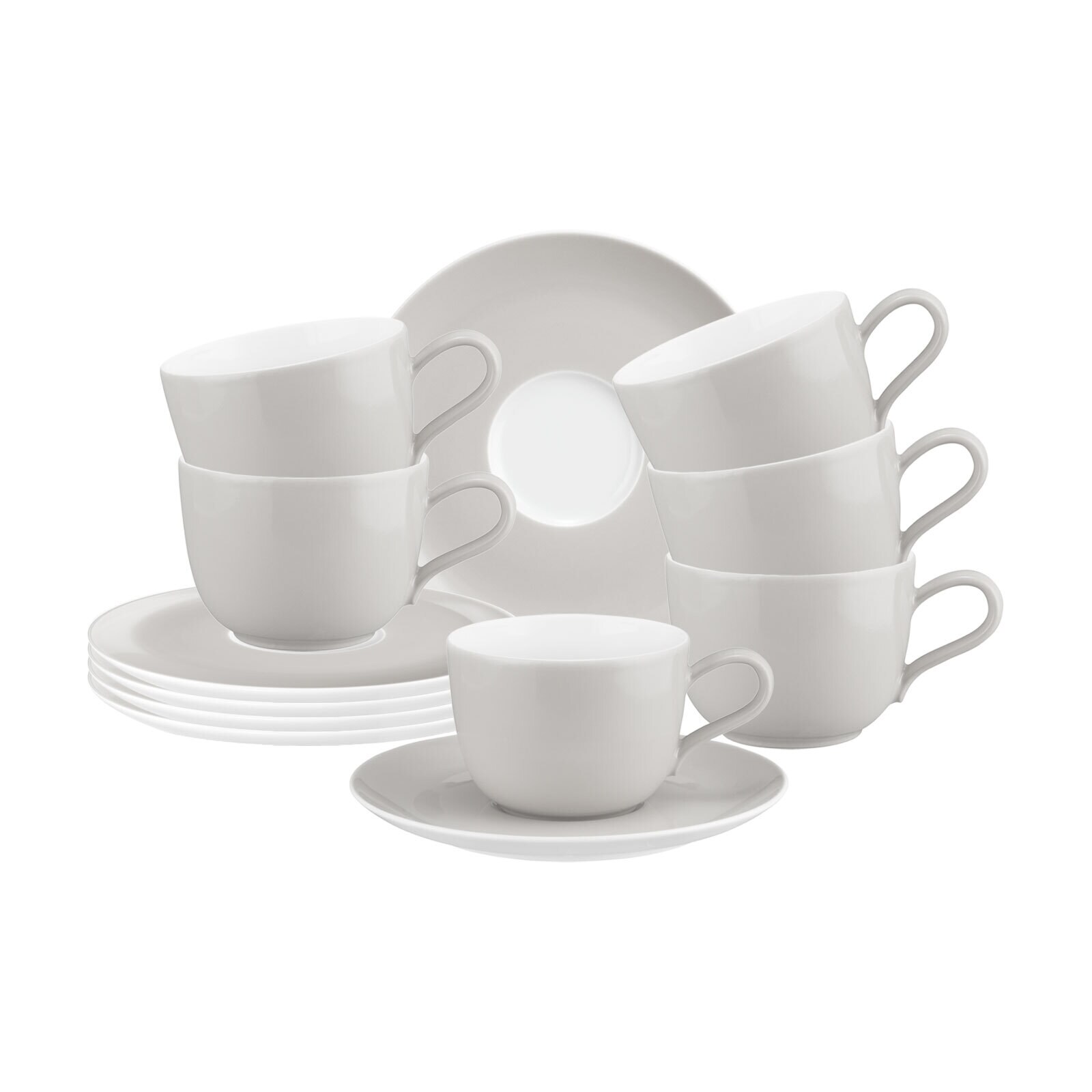 Kaffeetassen mit Untertassen Liberty Pure Colors  6er Set