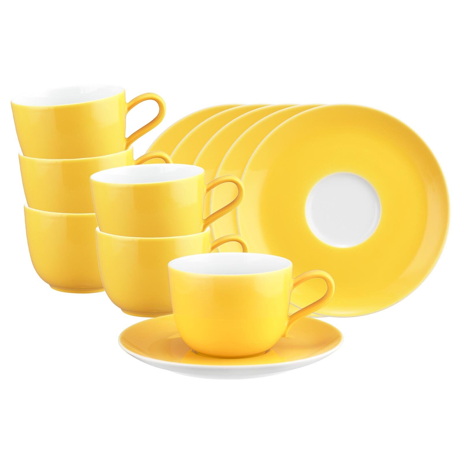 Kaffeetassen mit Untertassen Liberty Pure Colors  6er Set