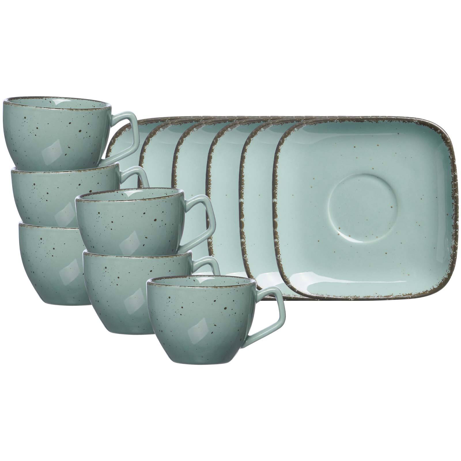 Ritzenhoff & Breker Espressotassen mit Untertassen Casa 80 ml 6er Set 