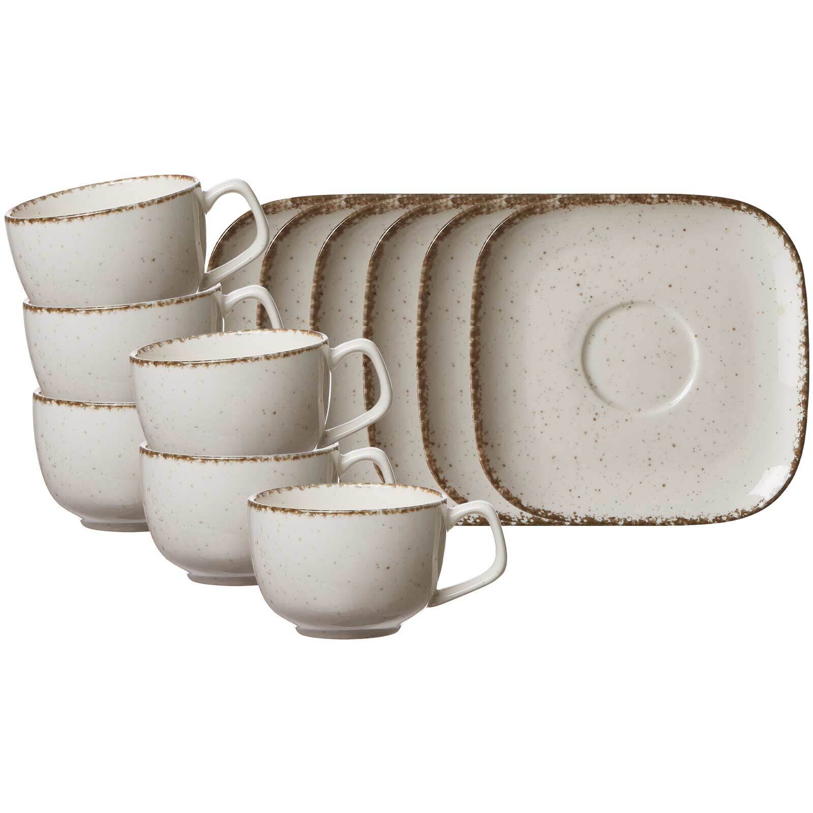 Kaffeetassen mit Untertassen Casa  6er Set