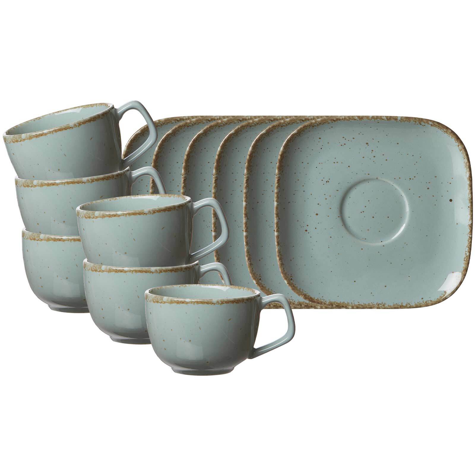 Ritzenhoff & Breker Kaffeetassen mit Untertassen Casa 200 ml 6er Set 