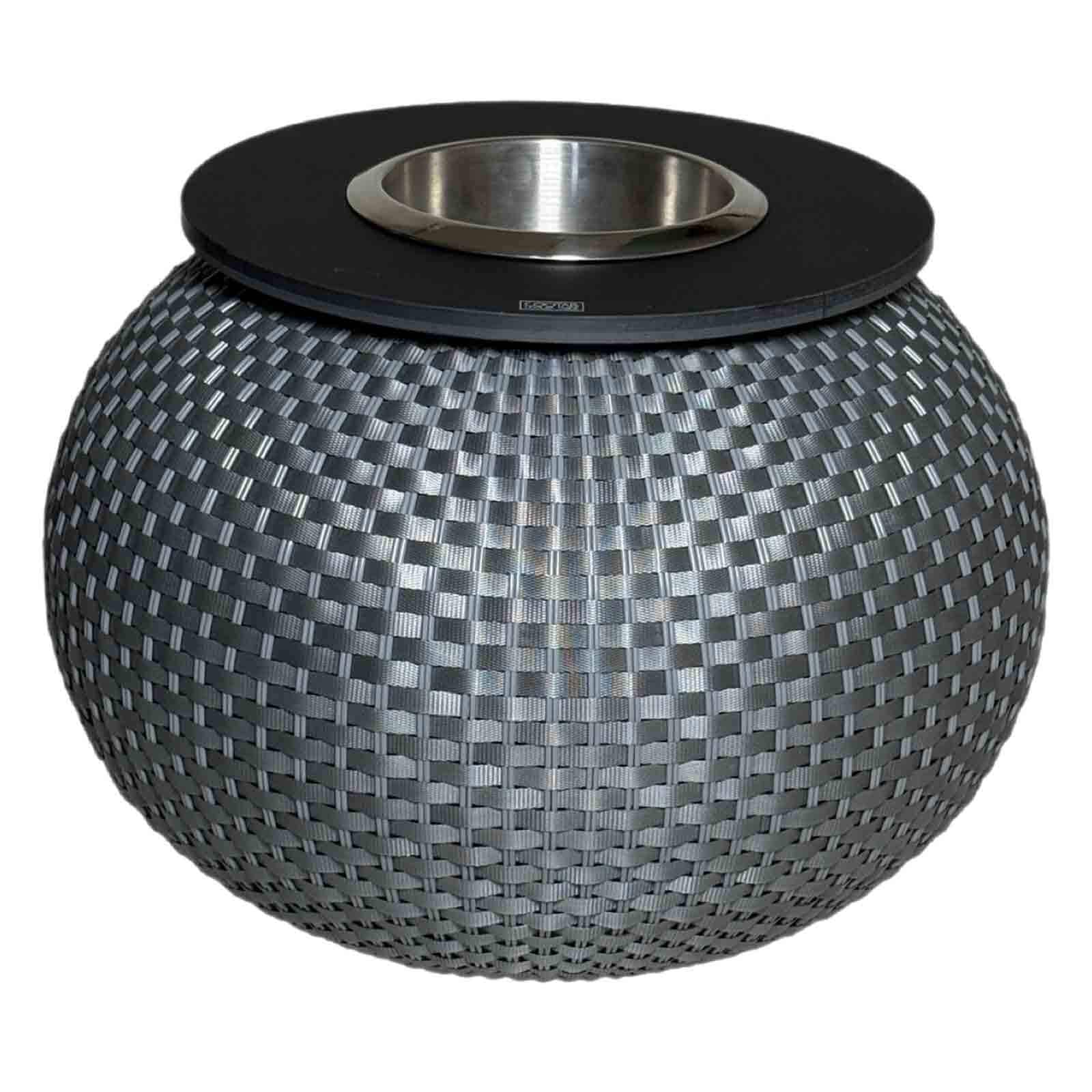 COOTAB COOLER TABLE 3-in-1 Loungetisch mit Edelstahl-K&uuml;hler Milano 40 cm 