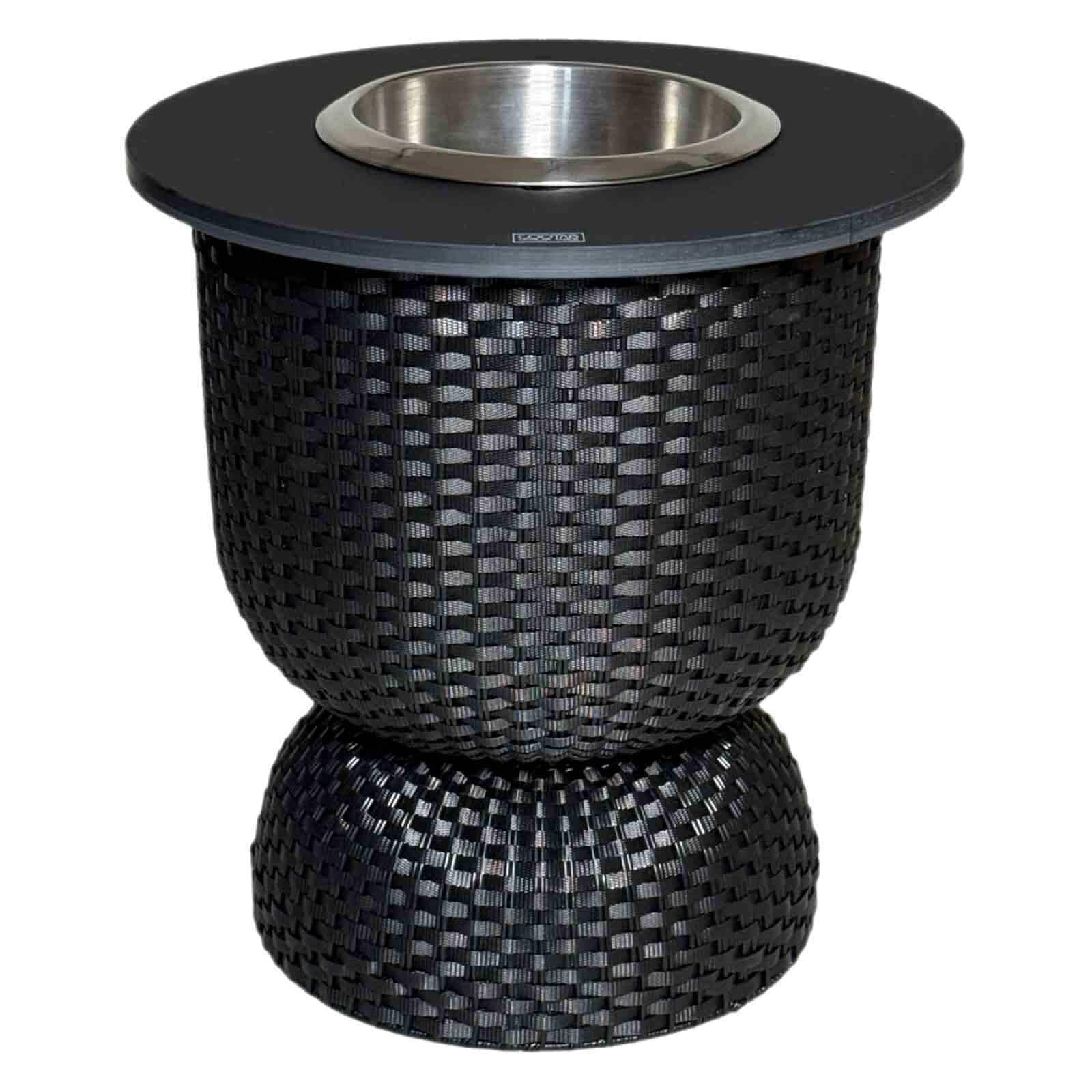 COOTAB COOLER TABLE 3-in-1 Loungetisch mit Edelstahl-K&uuml;hler Paris 43 cm 