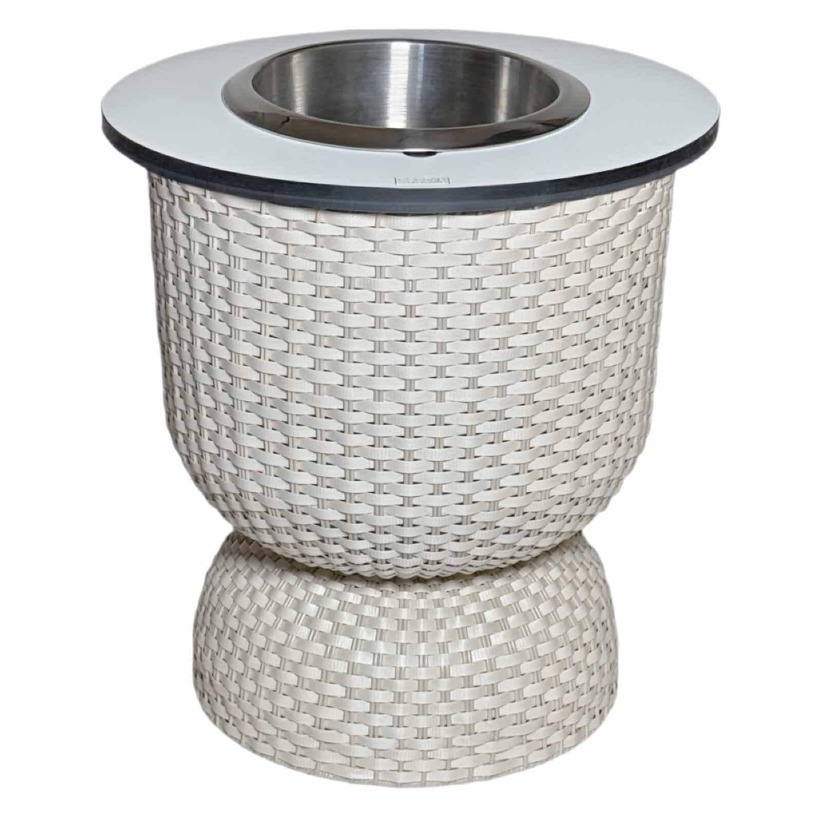 COOTAB COOLER TABLE 3-in-1 Loungetisch mit Edelstahl-K&uuml;hler Paris 43 cm 