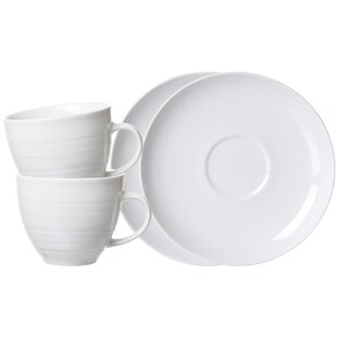 Ritzenhoff & Breker Kaffeetassen mit Untertassen Suomi 260 ml 2er Set 