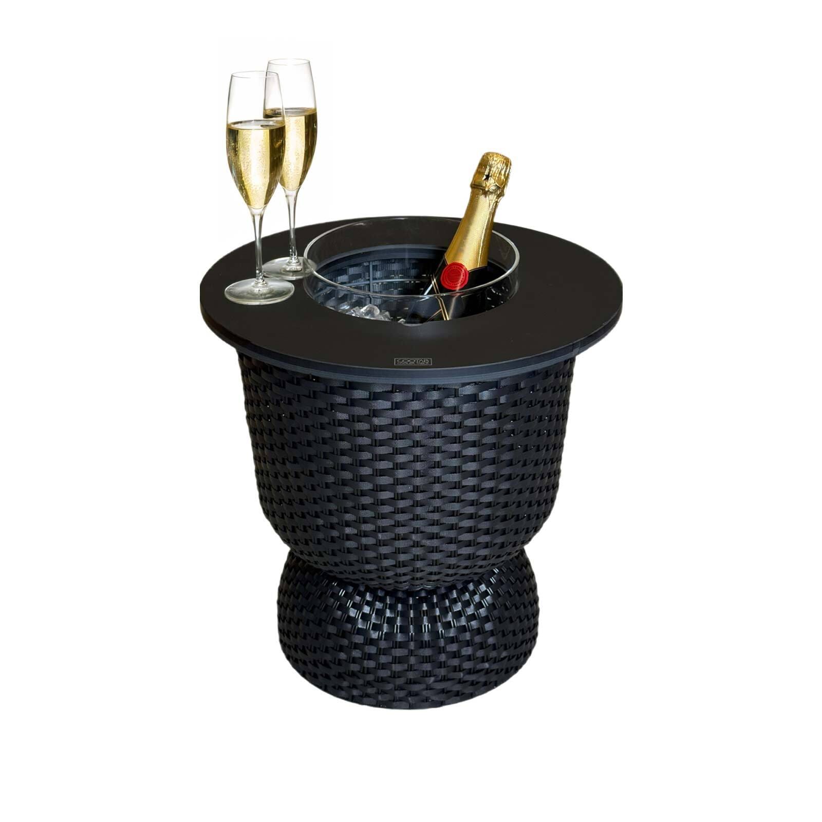 COOTAB COOLER TABLE 3-in-1 Loungetisch mit Acryl-K&uuml;hler Paris 43 cm 