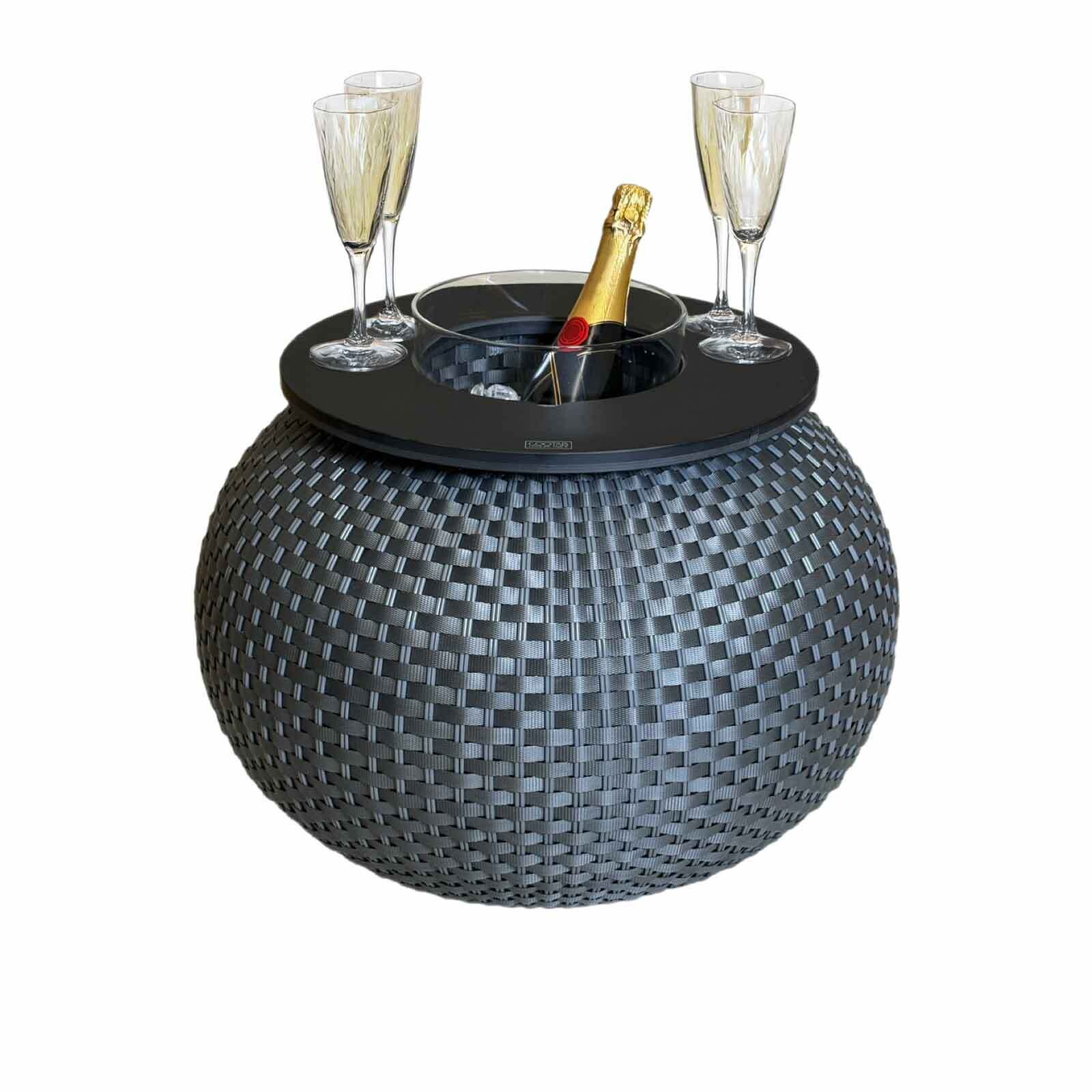 COOTAB COOLER TABLE 3-in-1 Loungetisch mit Acryl-Kühler Milano 40 cm