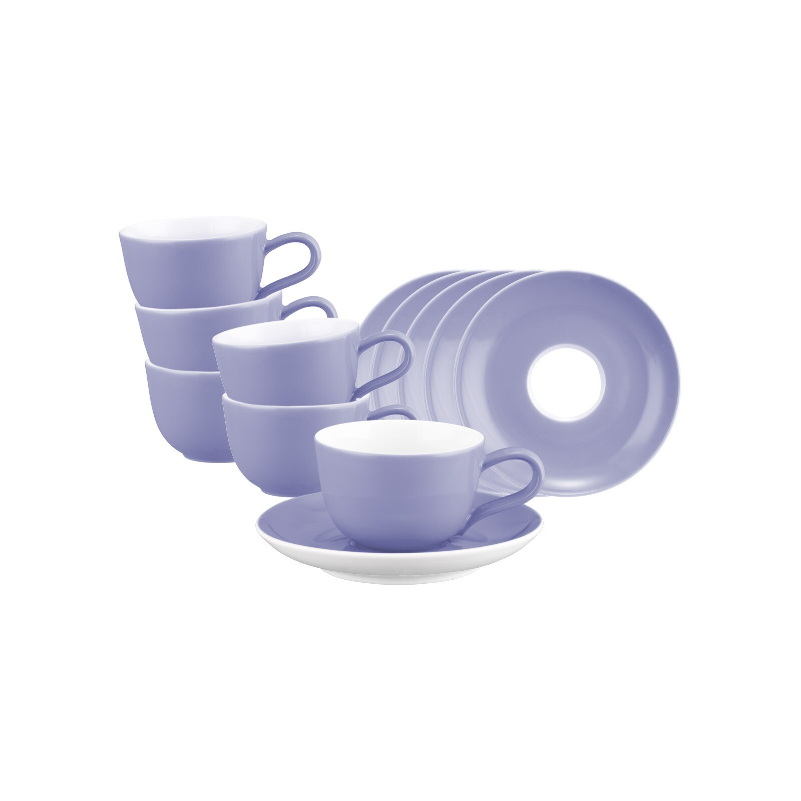 Espressotasse mit Untertasse Liberty Pure Colors  6er Set