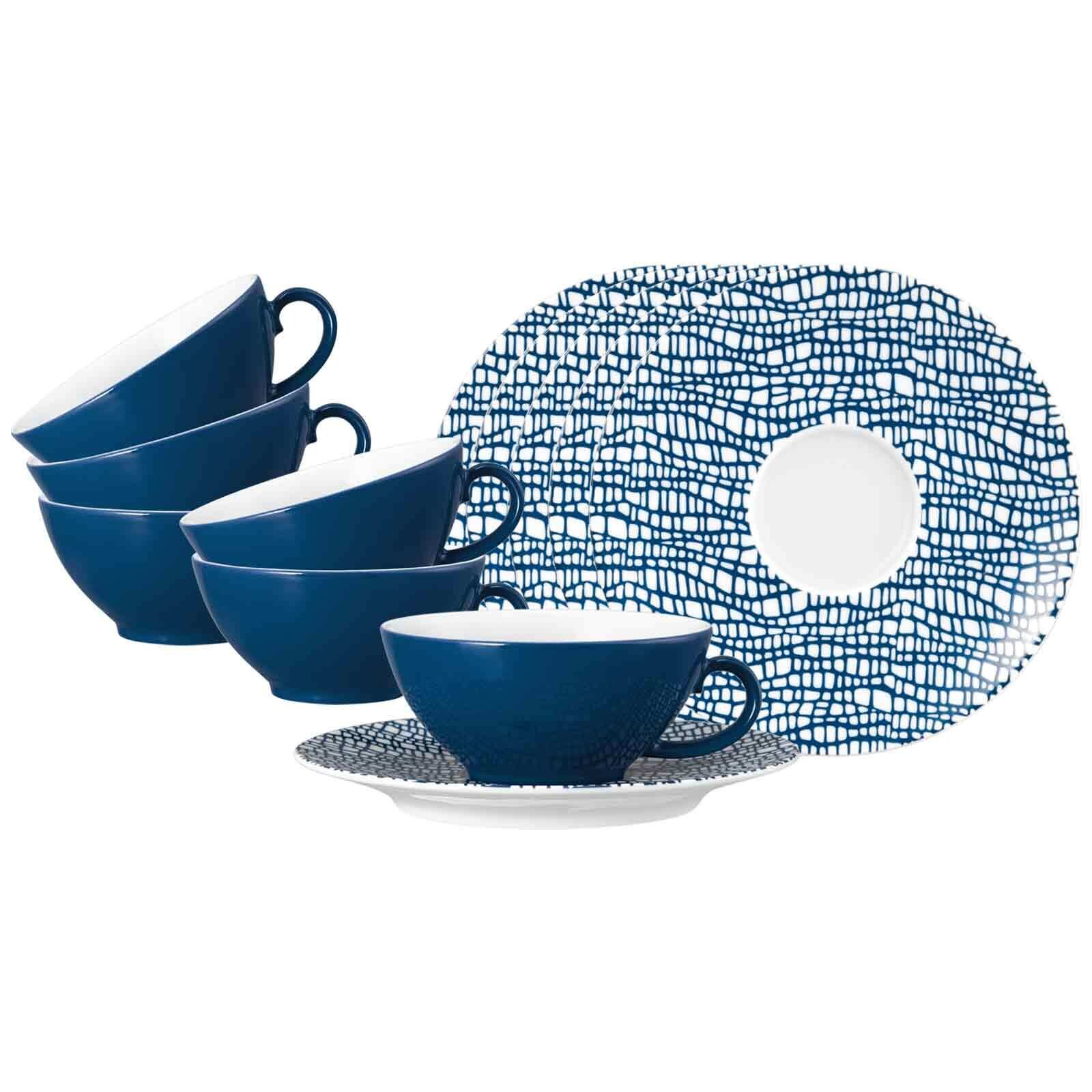 Teetassen mit Untertassen Life Fashion  6er Set