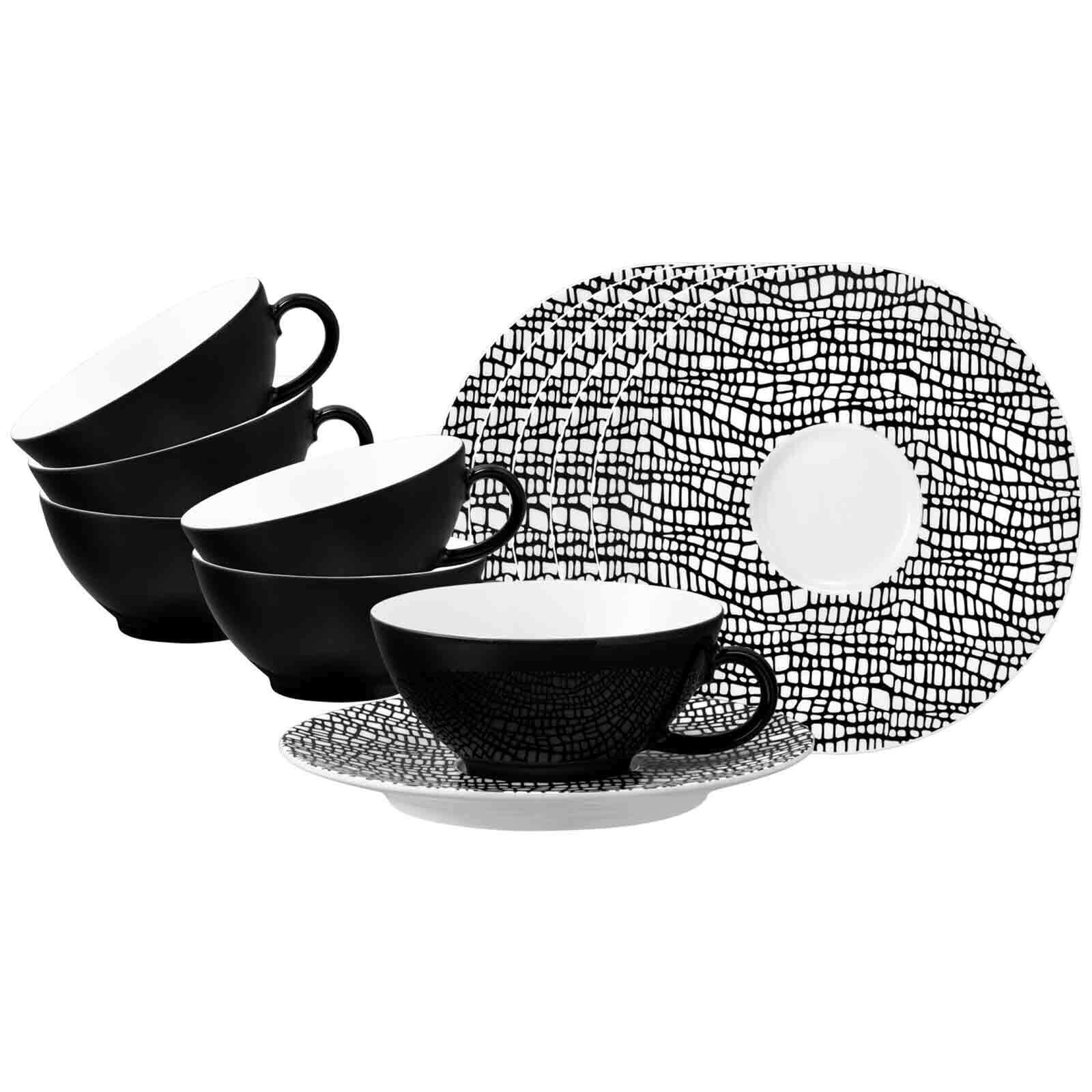 Teetassen mit Untertassen Life Fashion  6er Set