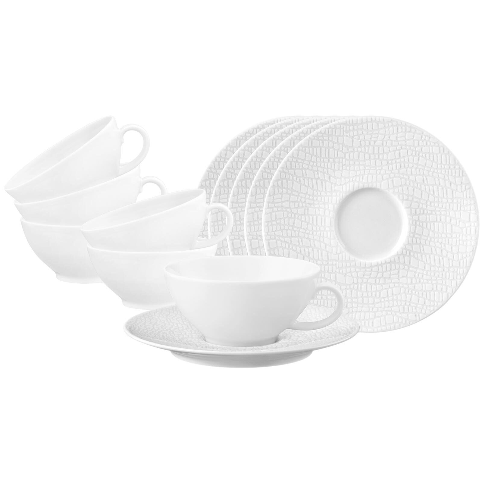 Teetassen mit Untertassen Life Fashion  6er Set