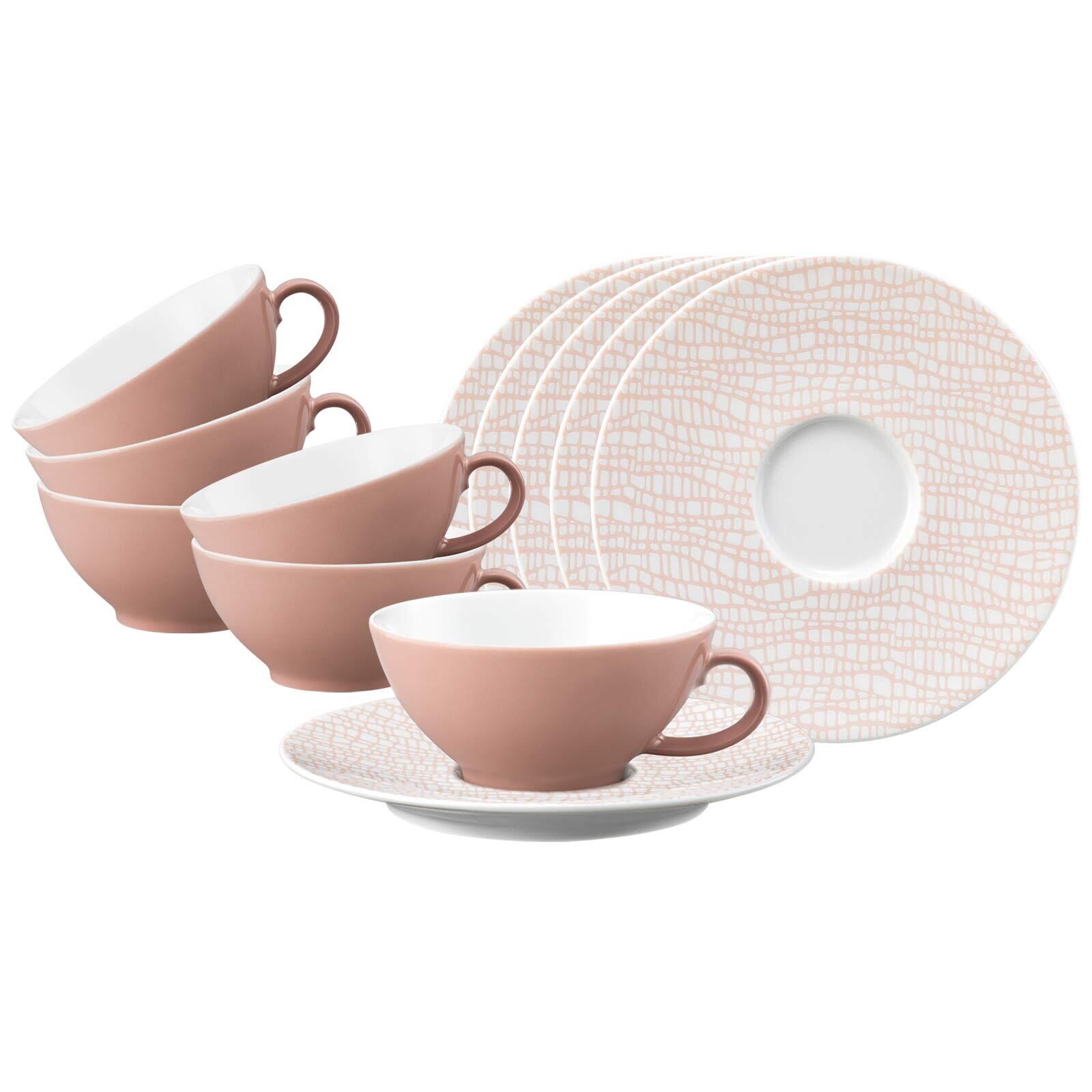 Teetassen mit Untertassen Life Fashion  6er Set