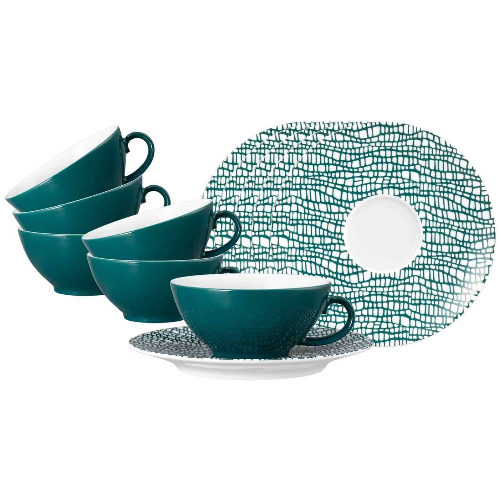 Teetassen mit Untertassen Life Fashion  6er Set