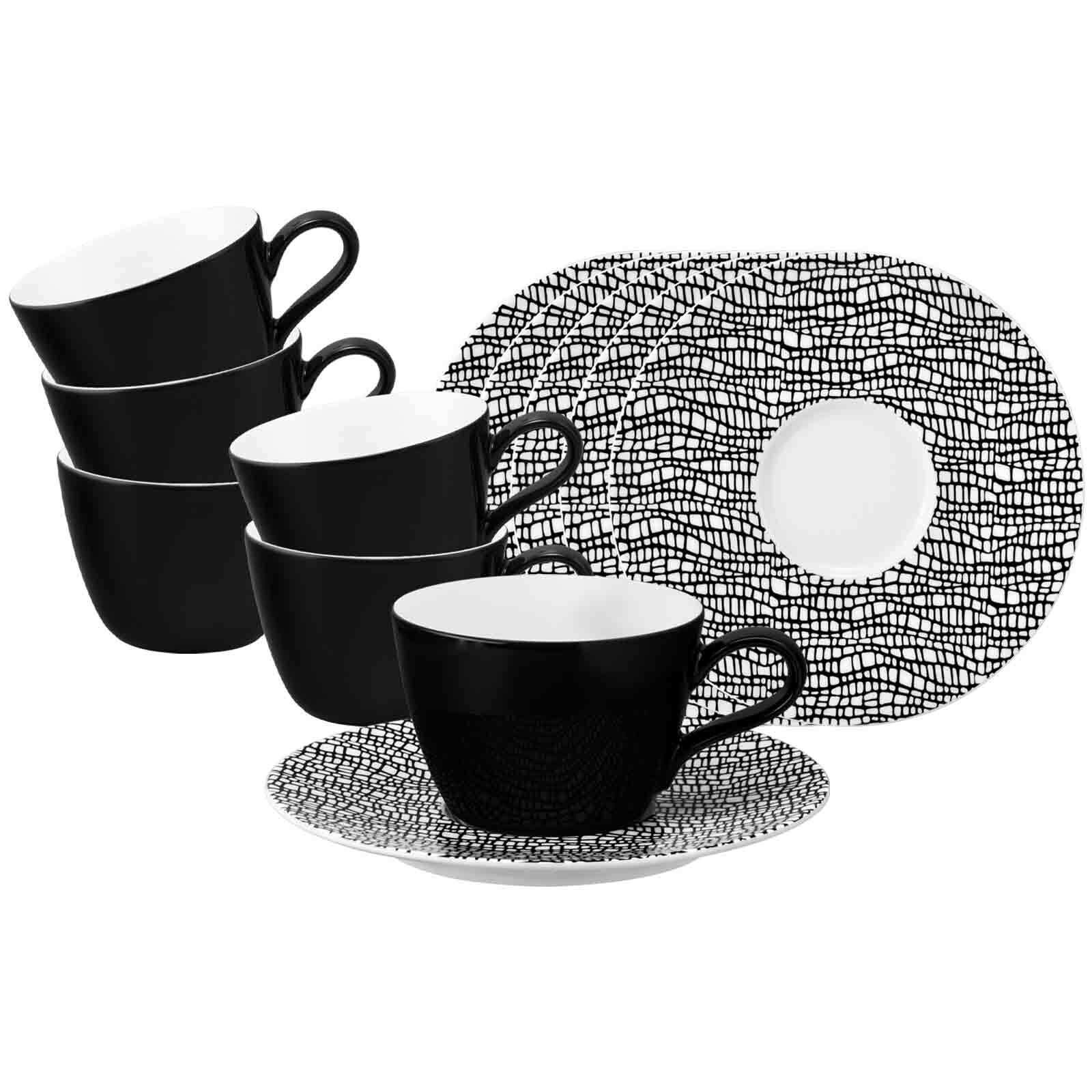 Kaffeetassen mit Untertassen Life Fashion  6er Set