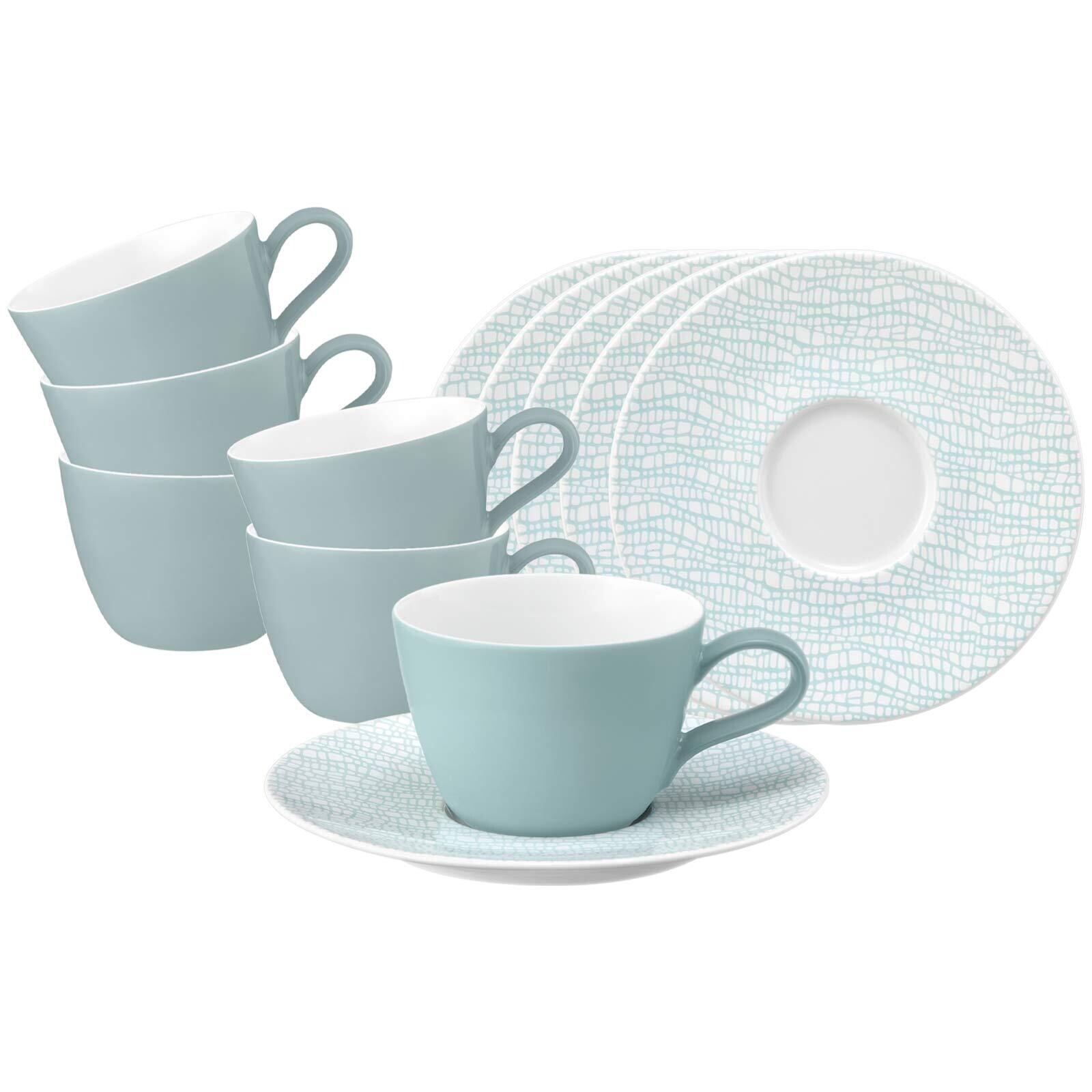 Kaffeetassen mit Untertassen Life Fashion  6er Set